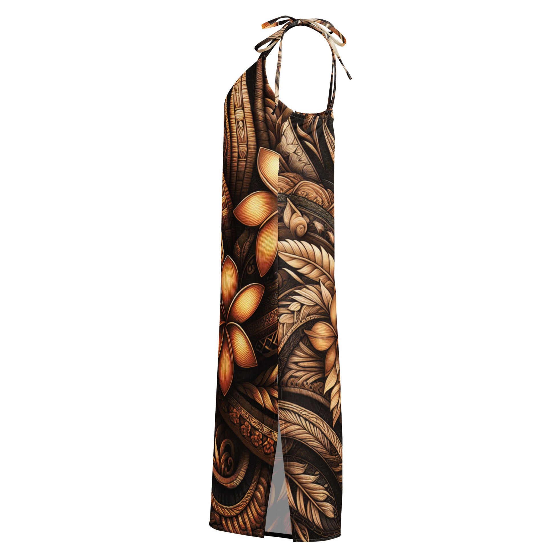 Lū'au 'Ohana Tie-strap midi dress Dress Pa'akai & Kukui