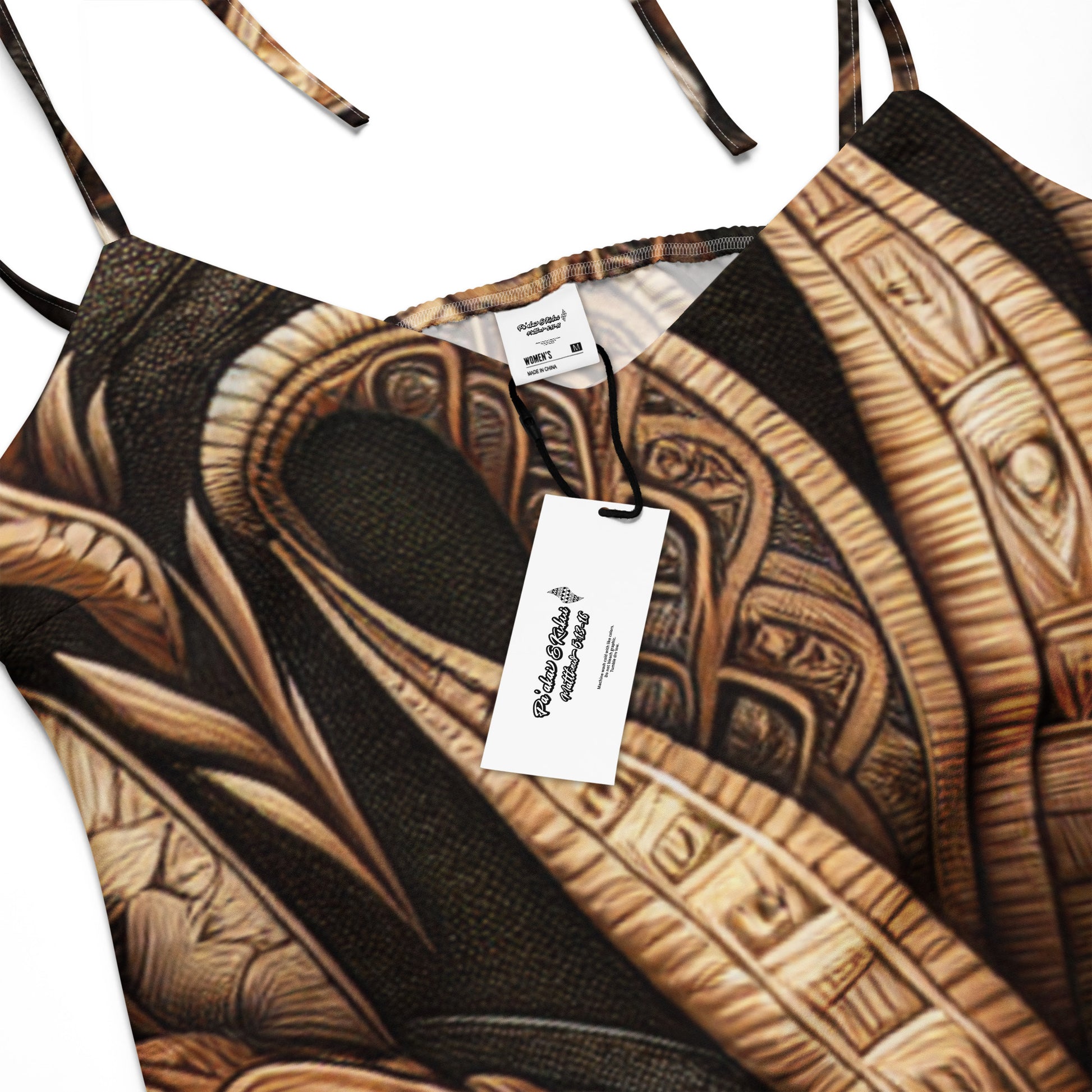 Lū'au 'Ohana Tie-strap midi dress Dress Pa'akai & Kukui