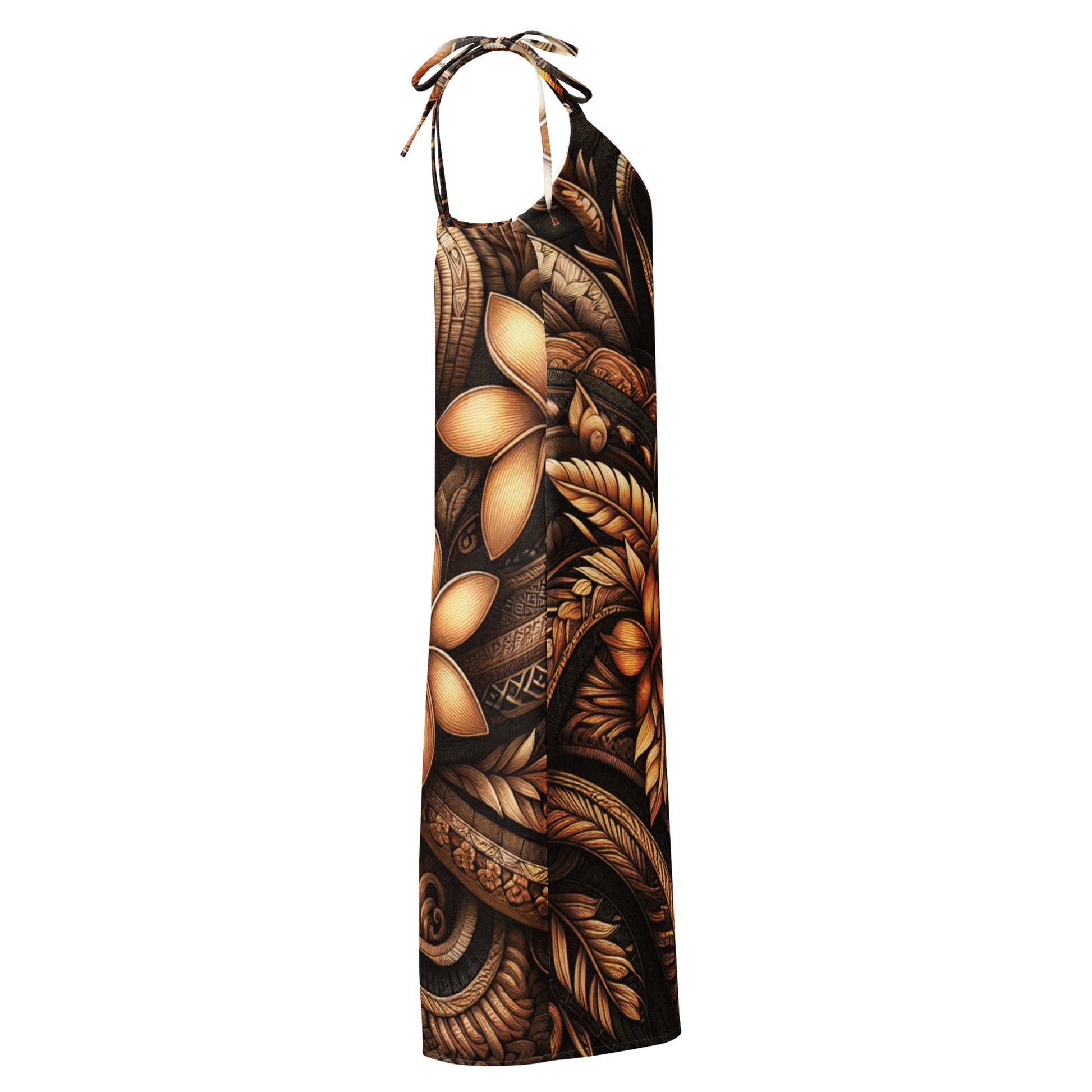 Lū'au 'Ohana Tie-strap midi dress Dress Pa'akai & Kukui