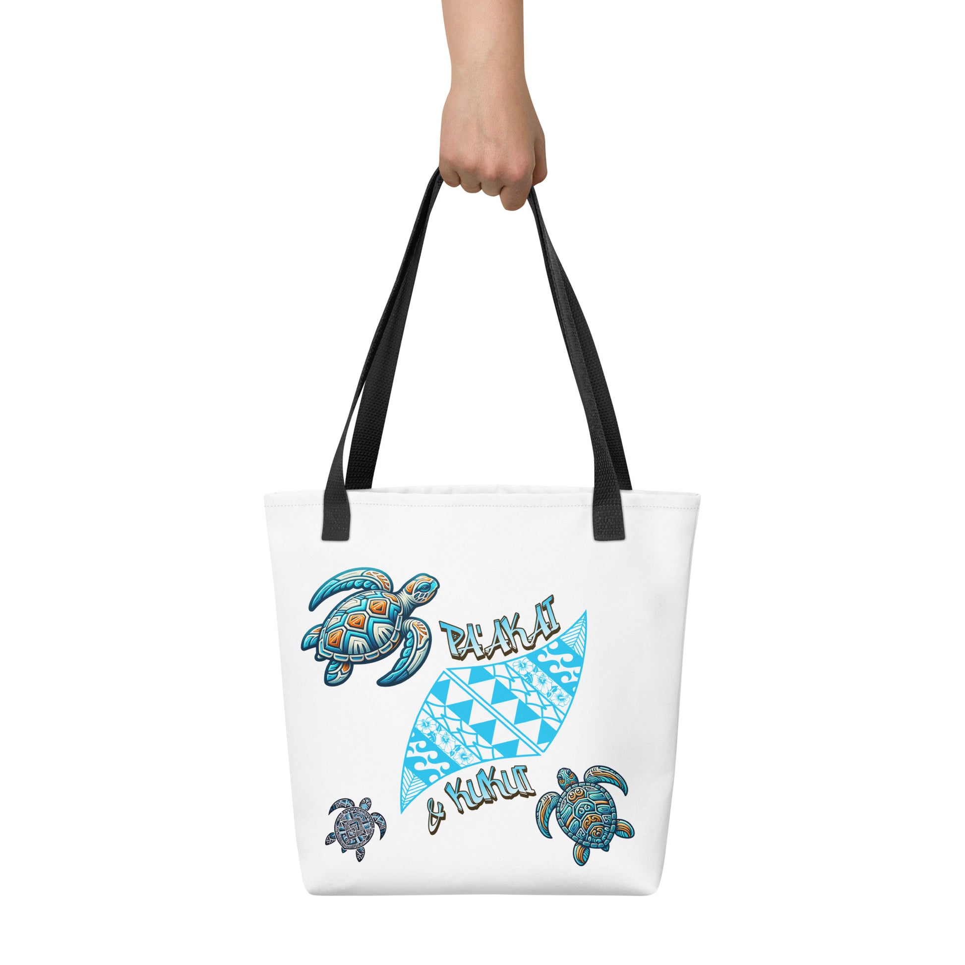Tribal Sea Turtle Tote bag Tote Bag Pa'akai & Kukui