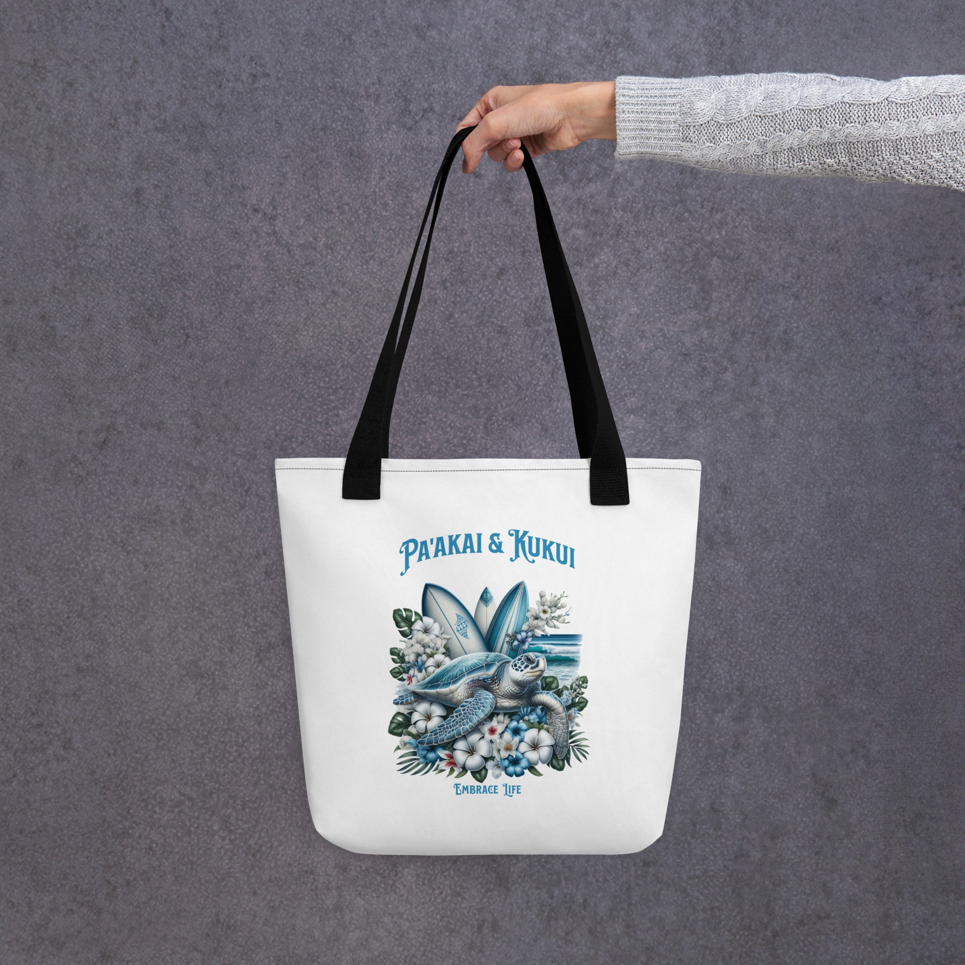 Blue Sea Turtle Tote bag Tote Bag Pa'akai & Kukui