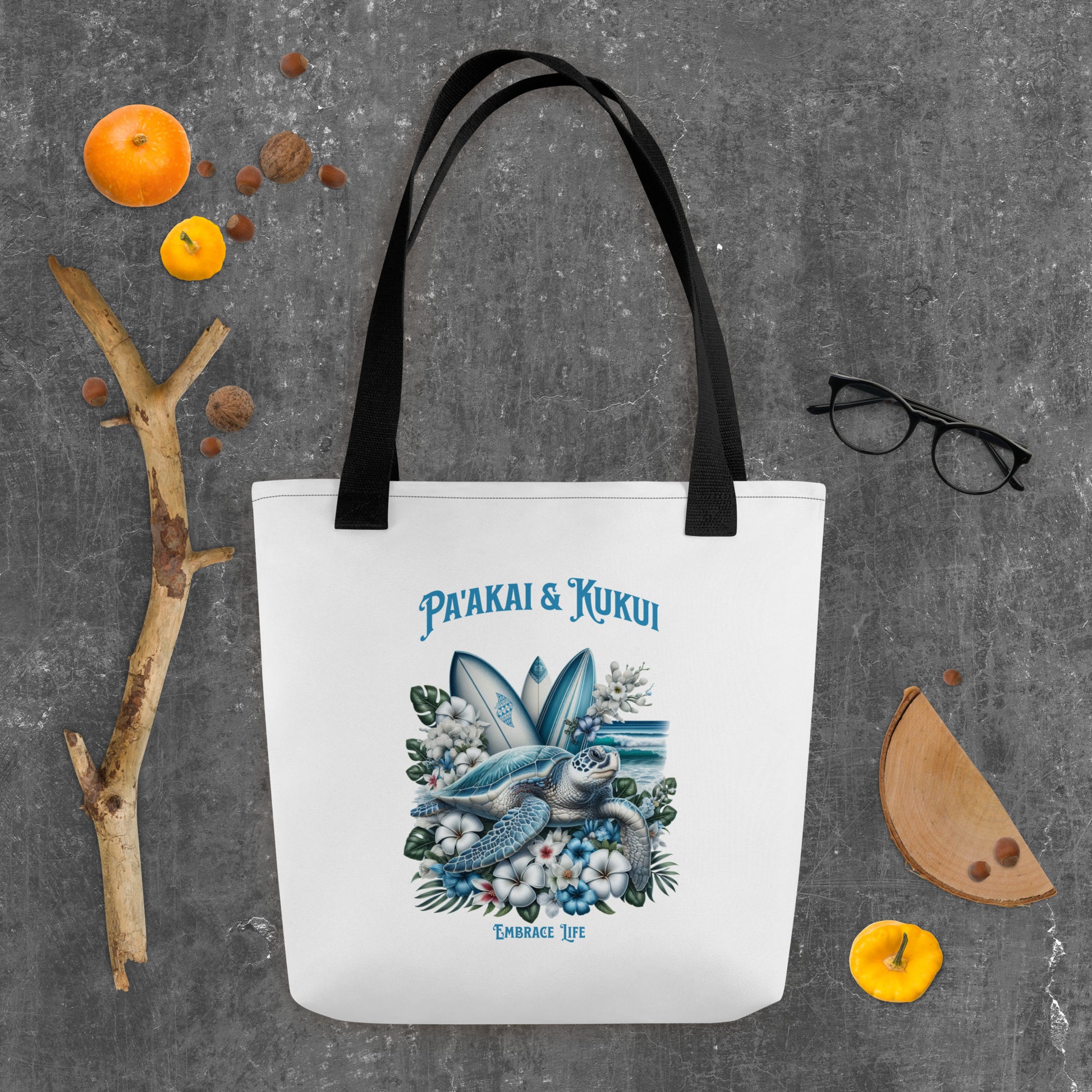Blue Sea Turtle Tote bag Tote Bag Pa'akai & Kukui