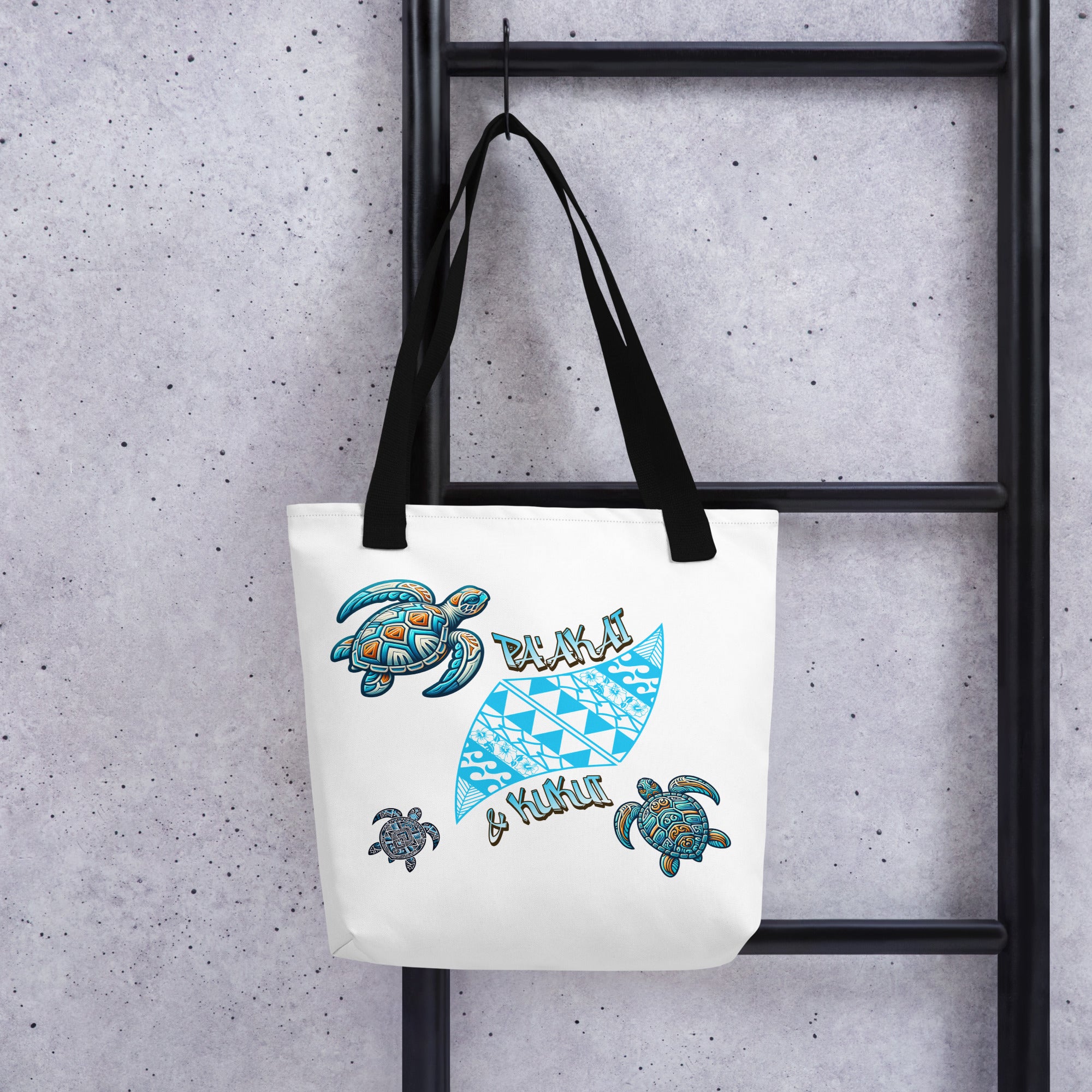 Tribal Sea Turtle Tote bag Tote Bag Pa'akai & Kukui Default Title