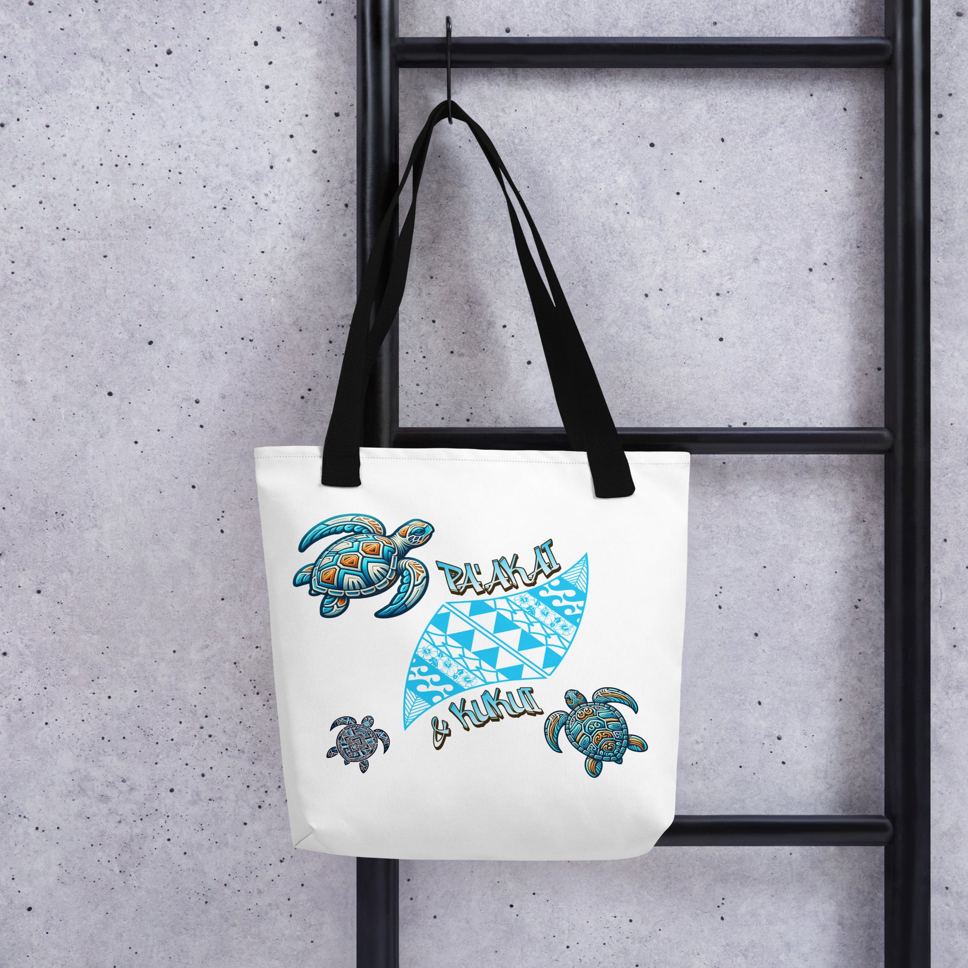 Tribal Sea Turtle Tote bag Tote Bag Pa'akai & Kukui Default Title