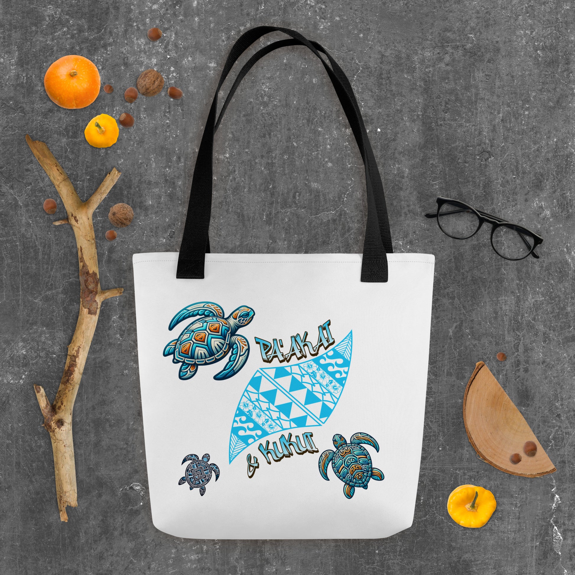 Tribal Sea Turtle Tote bag Tote Bag Pa'akai & Kukui