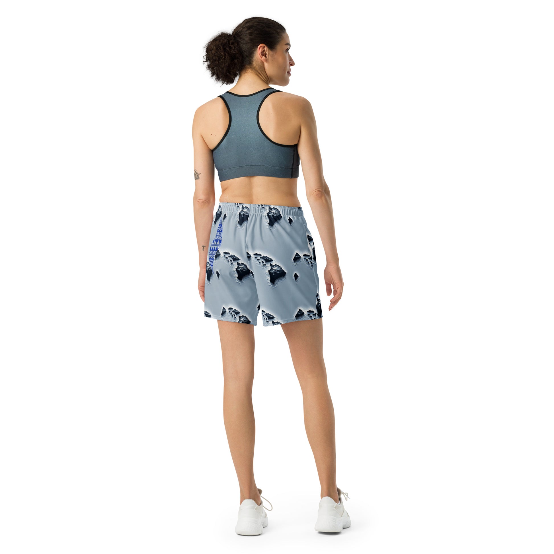 Aloha Vibes 'Uli'uli - Athletic Long Shorts Athletic Shorts Pa'akai & Kukui