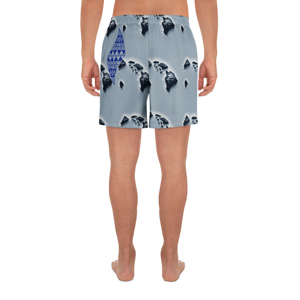 Aloha Vibes 'Uli'uli - Athletic Long Shorts Athletic Shorts Pa'akai & Kukui