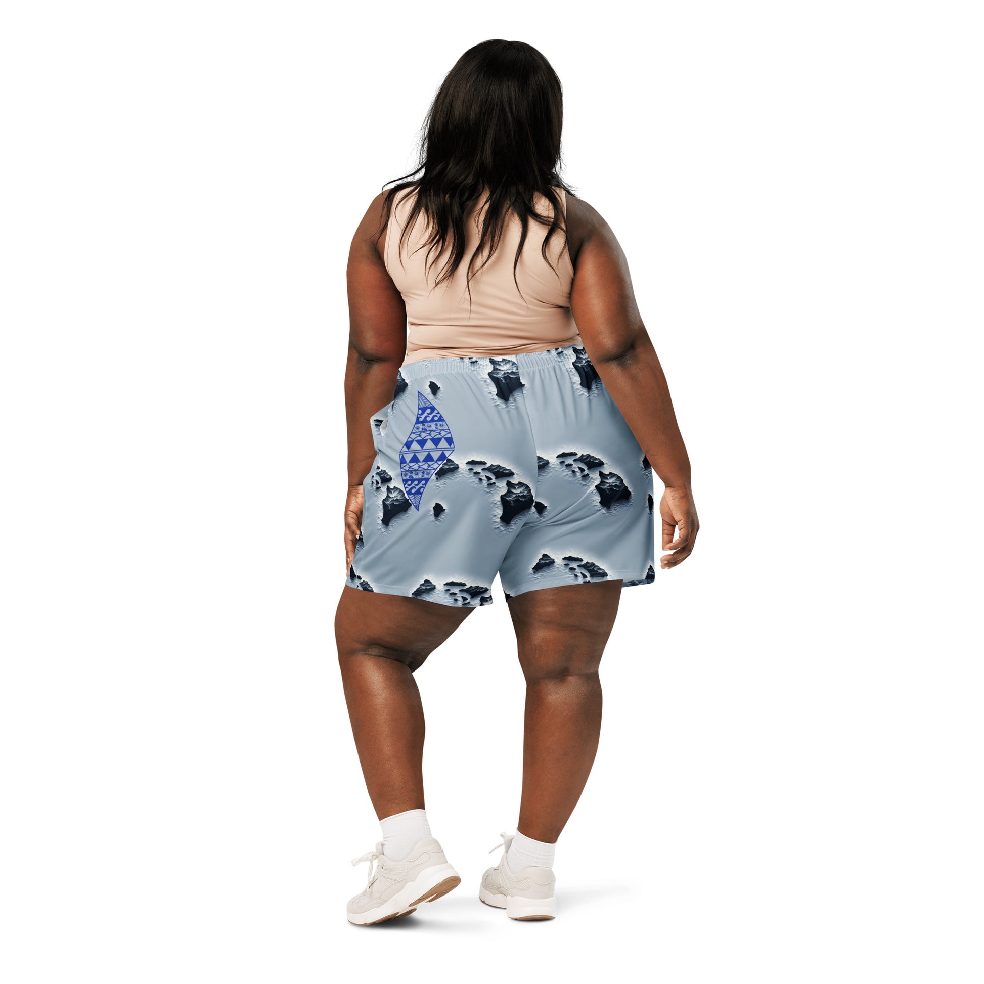 Aloha Vibes 'Uli'uli - Athletic Long Shorts Athletic Shorts Pa'akai & Kukui