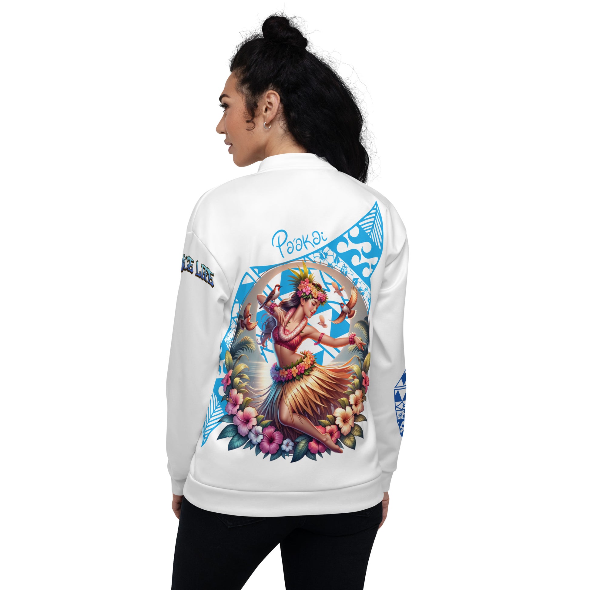 Hula Girl Vibes Bomber Jacket Bomber Jacket Pa'akai & Kukui