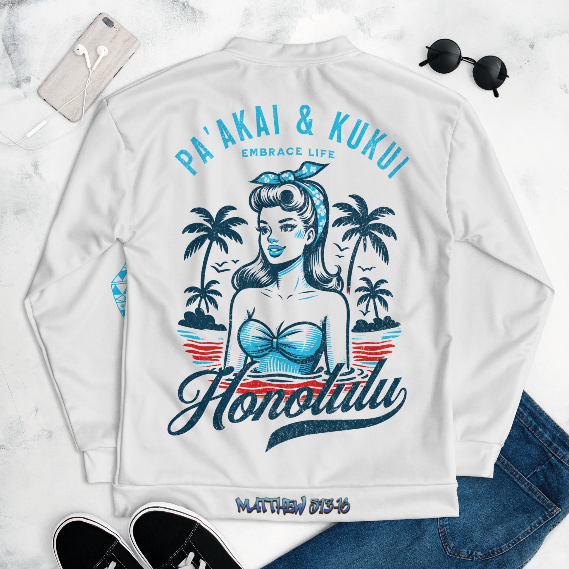 Honolulu Bomber Jacket Bomber Jacket Pa'akai & Kukui