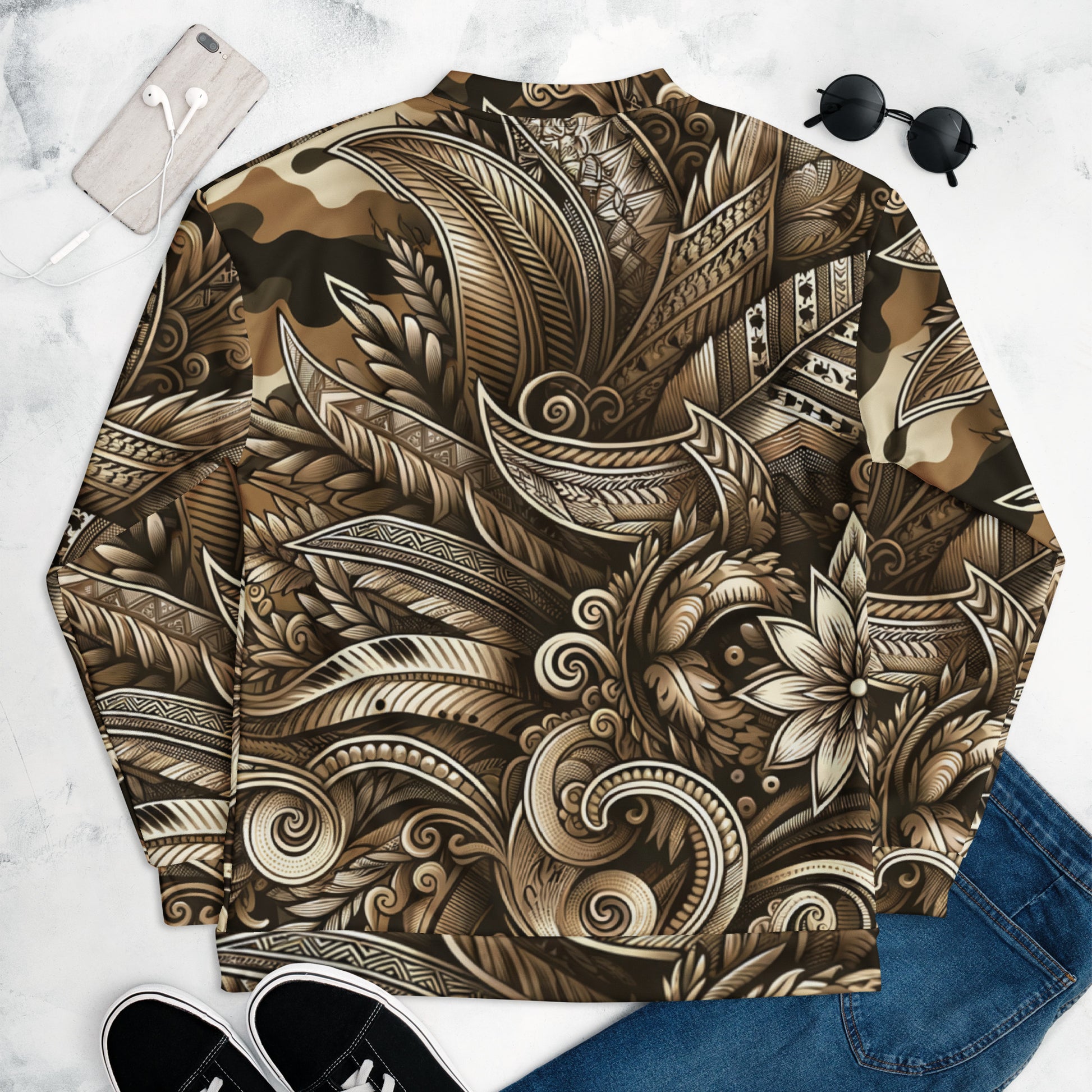 Koa Camo Bomber Jacket Bomber Jacket Pa'akai & Kukui