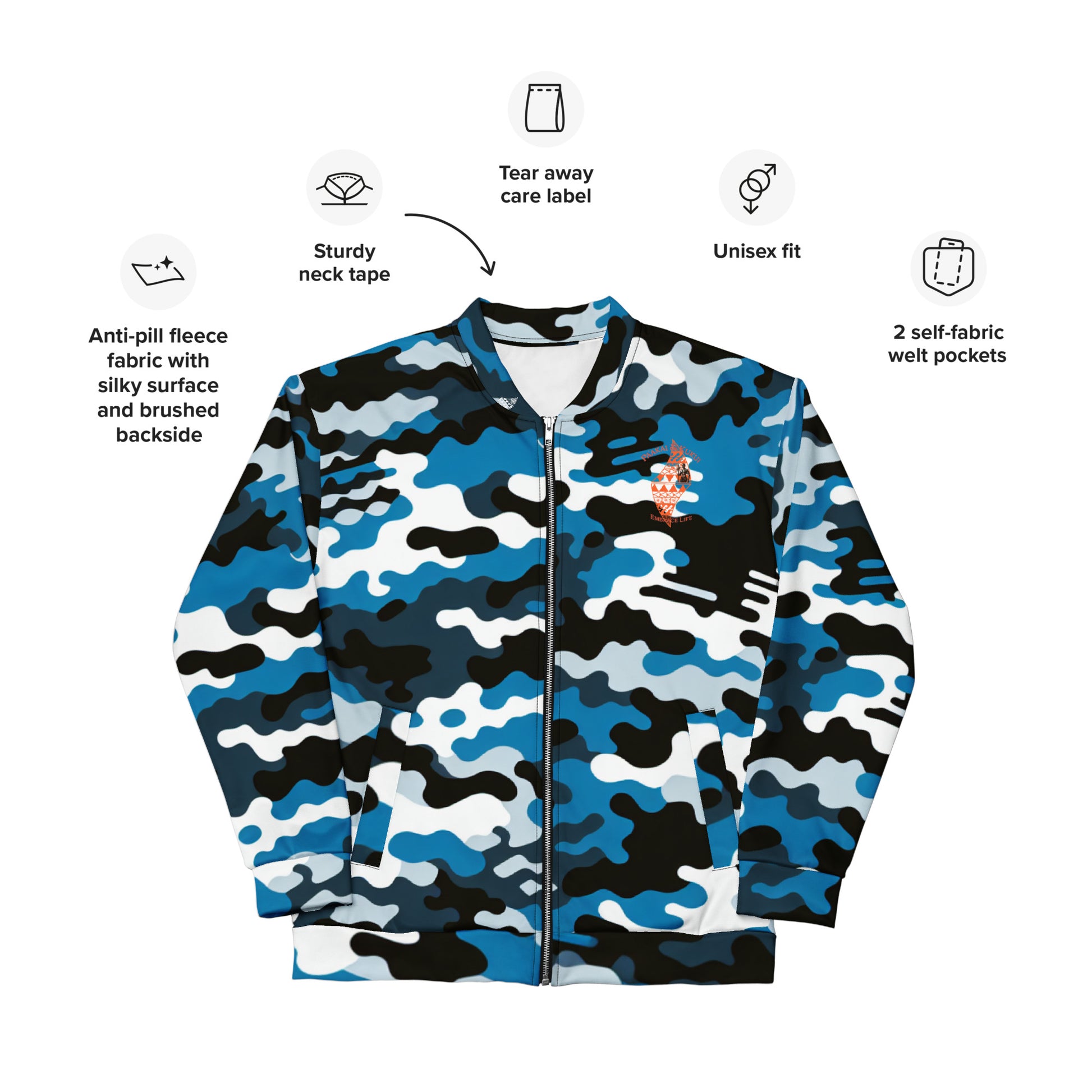 Koa Camo Bomber Jacket Bomber Jacket Pa'akai & Kukui