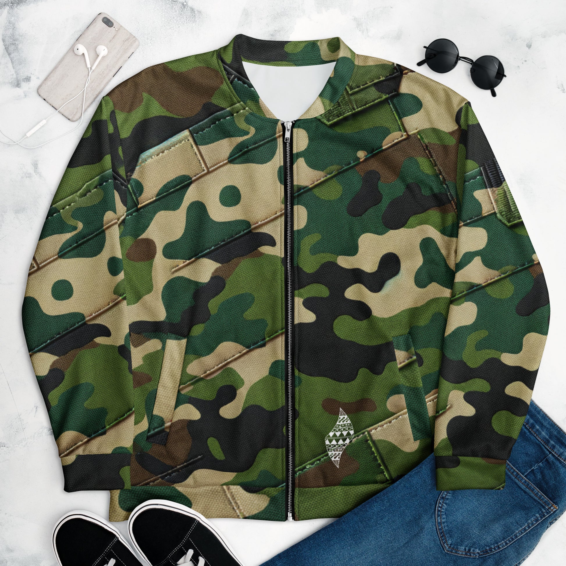 Koa Camo Bomber Jacket Bomber Jacket Pa'akai & Kukui