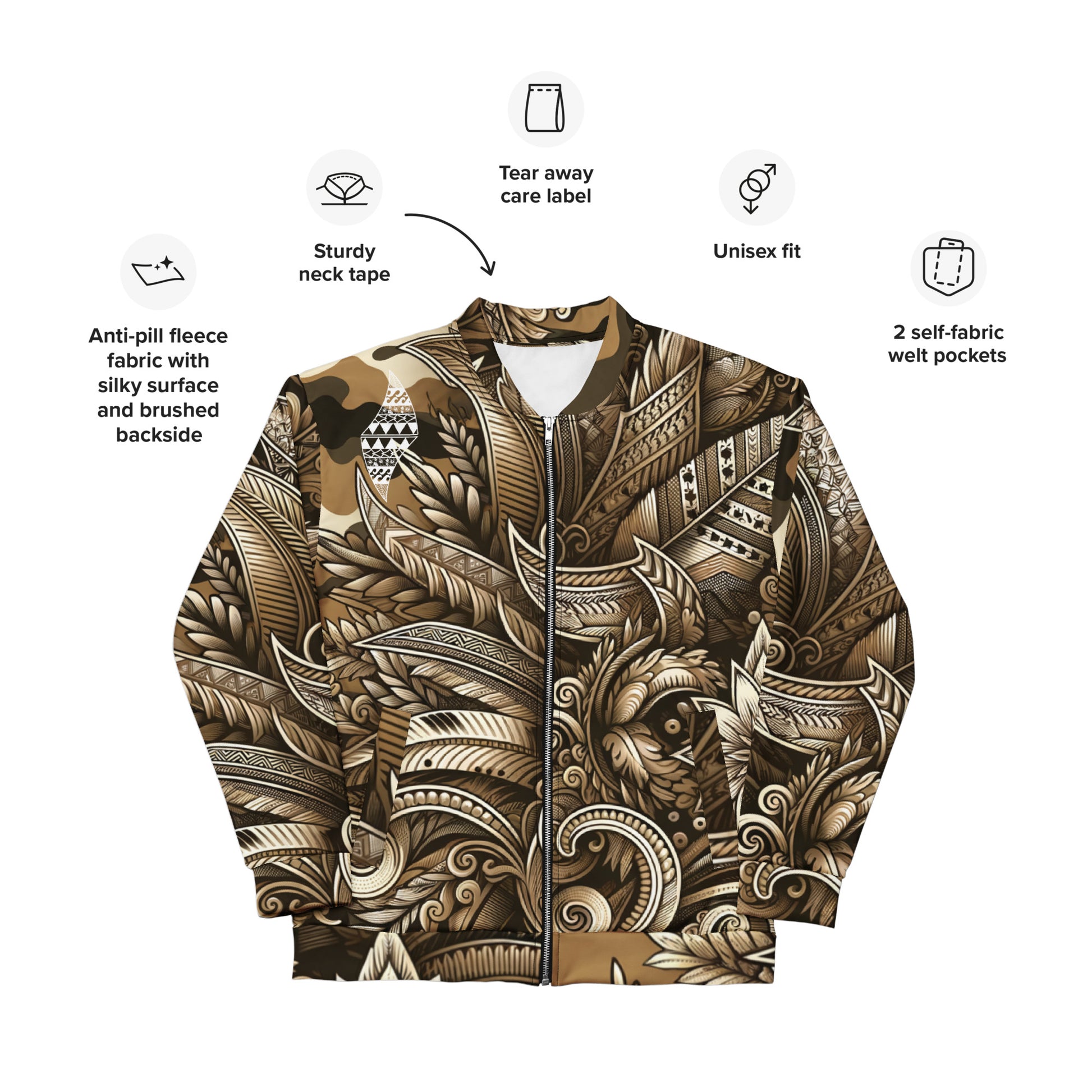 Koa Camo Bomber Jacket Bomber Jacket Pa'akai & Kukui