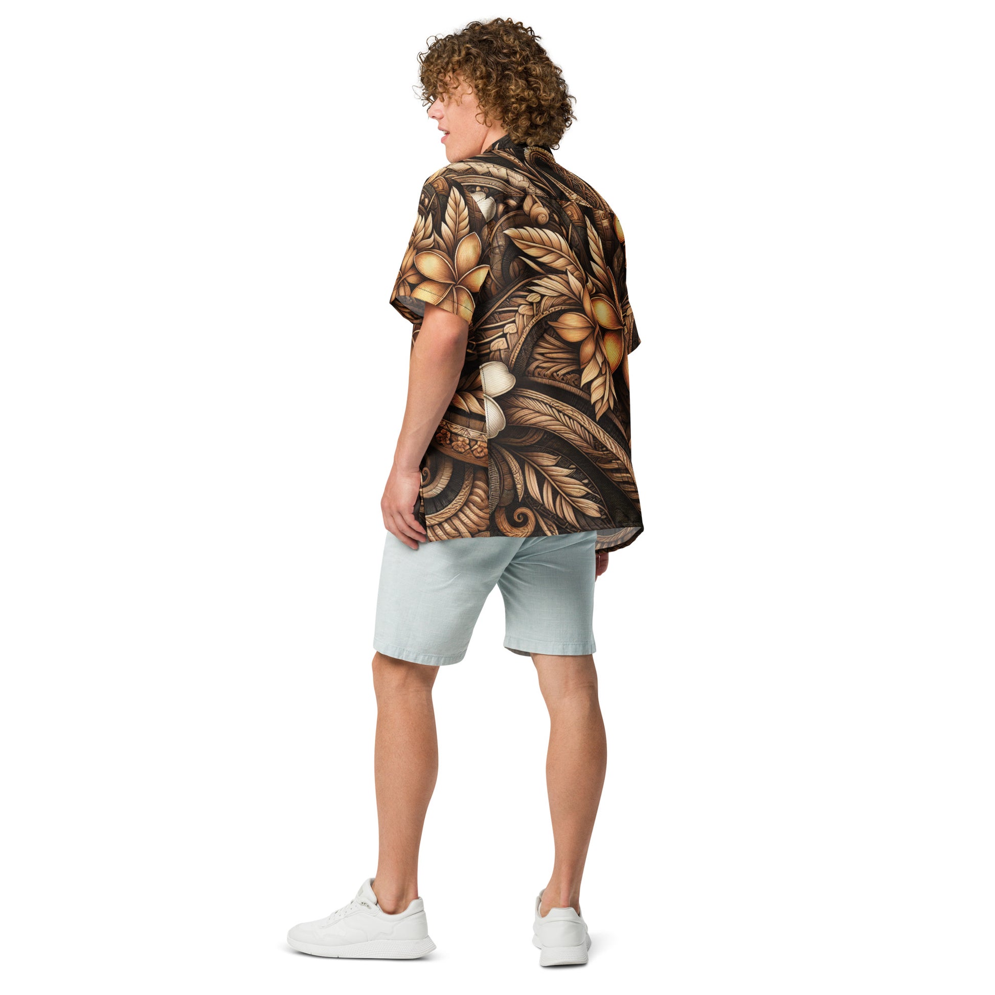 Kūpa'a button up shirt Button Up Polo Pa'akai & Kukui