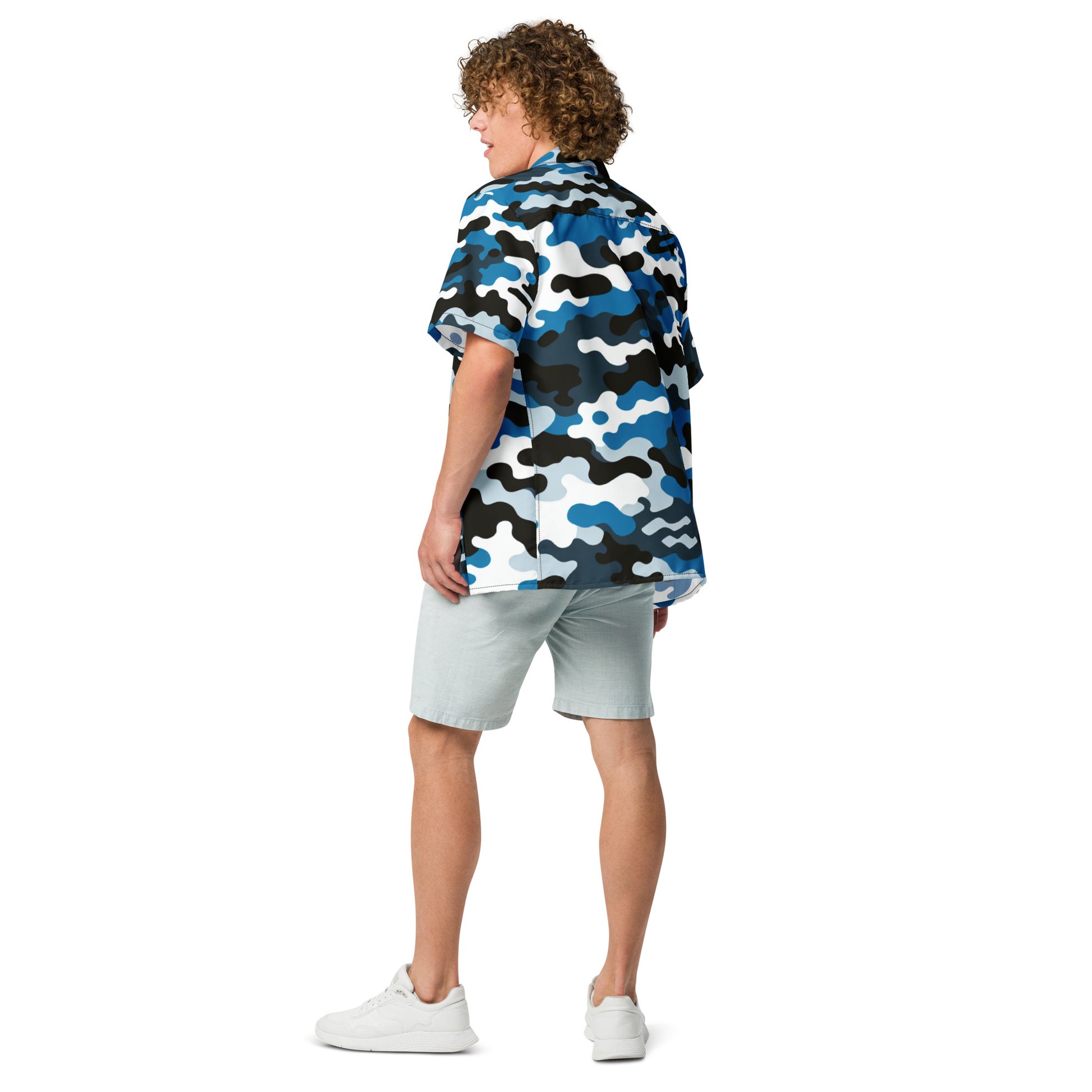 Nā kāne koa - button up shirt Button Up Polo Pa'akai & Kukui