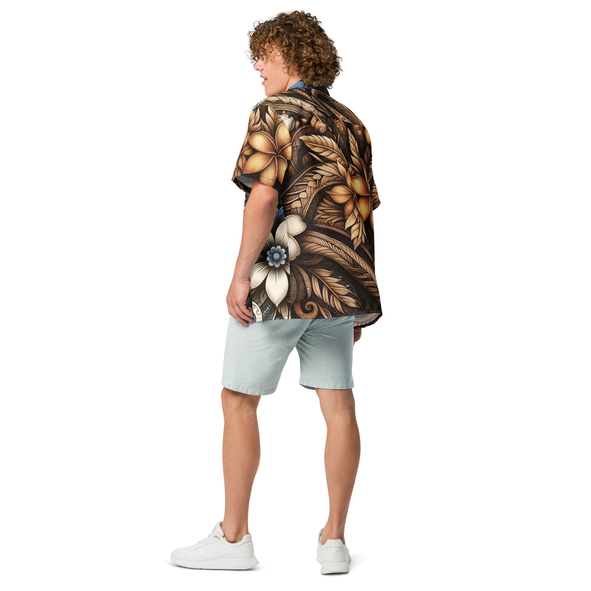 Ka pale o nā koa button up shirt Button Up Polo Pa'akai & Kukui