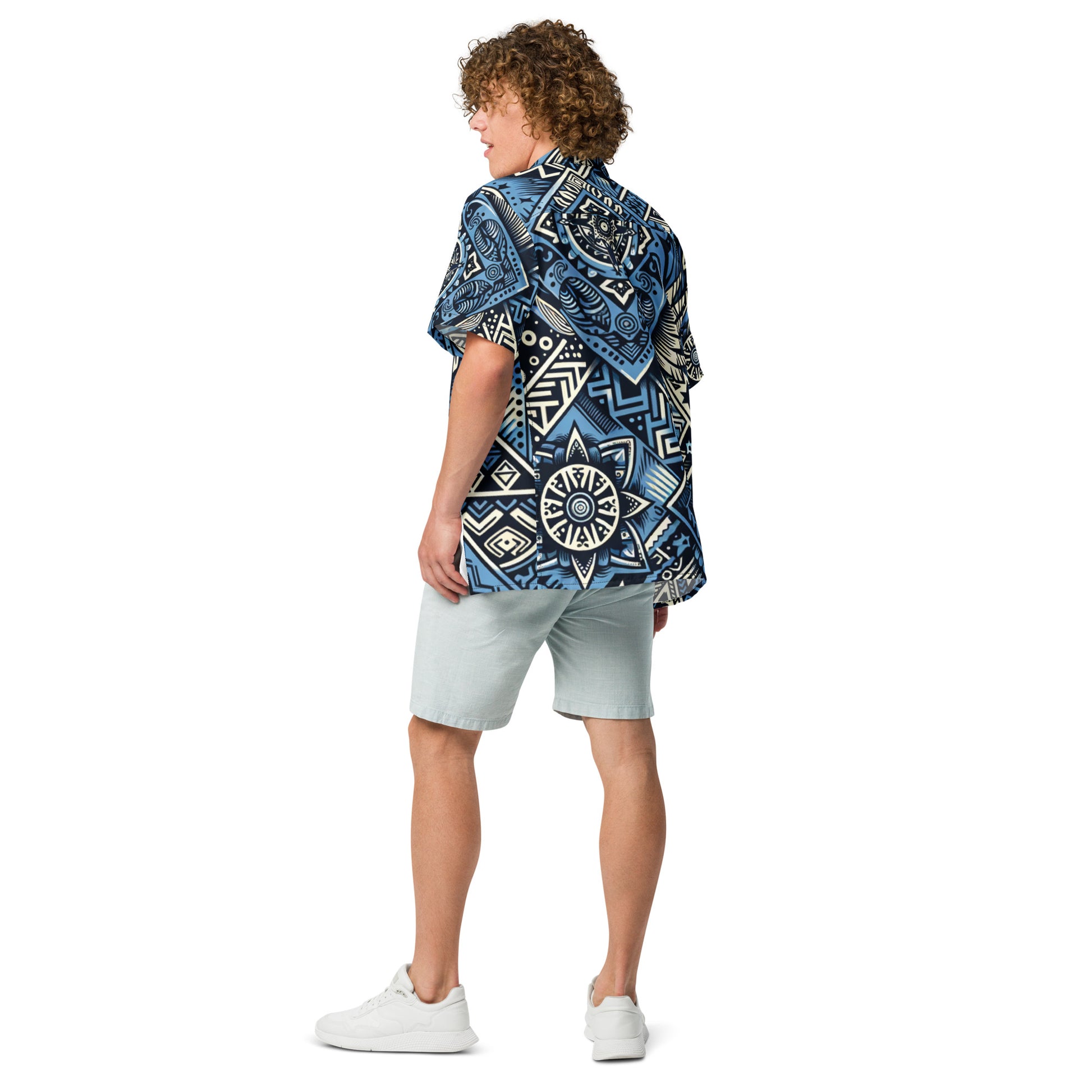 Nā Kāne Koa button up shirt Button Up Polo Pa'akai & Kukui