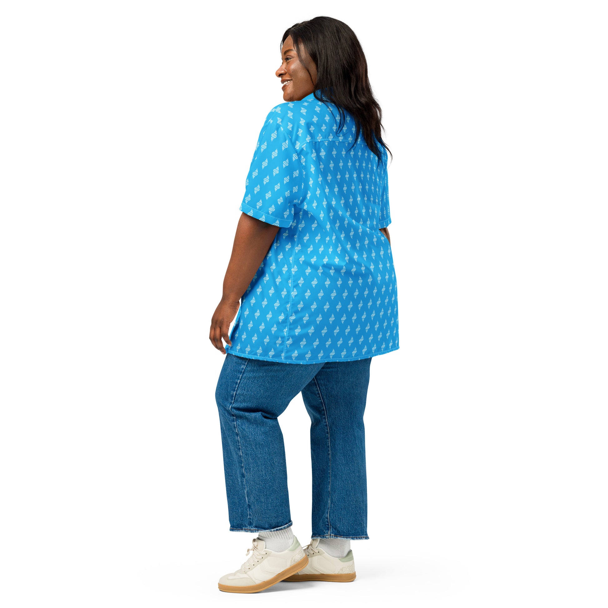 Kānāwai Uliuli button up shirt Button Up Polo Pa'akai & Kukui
