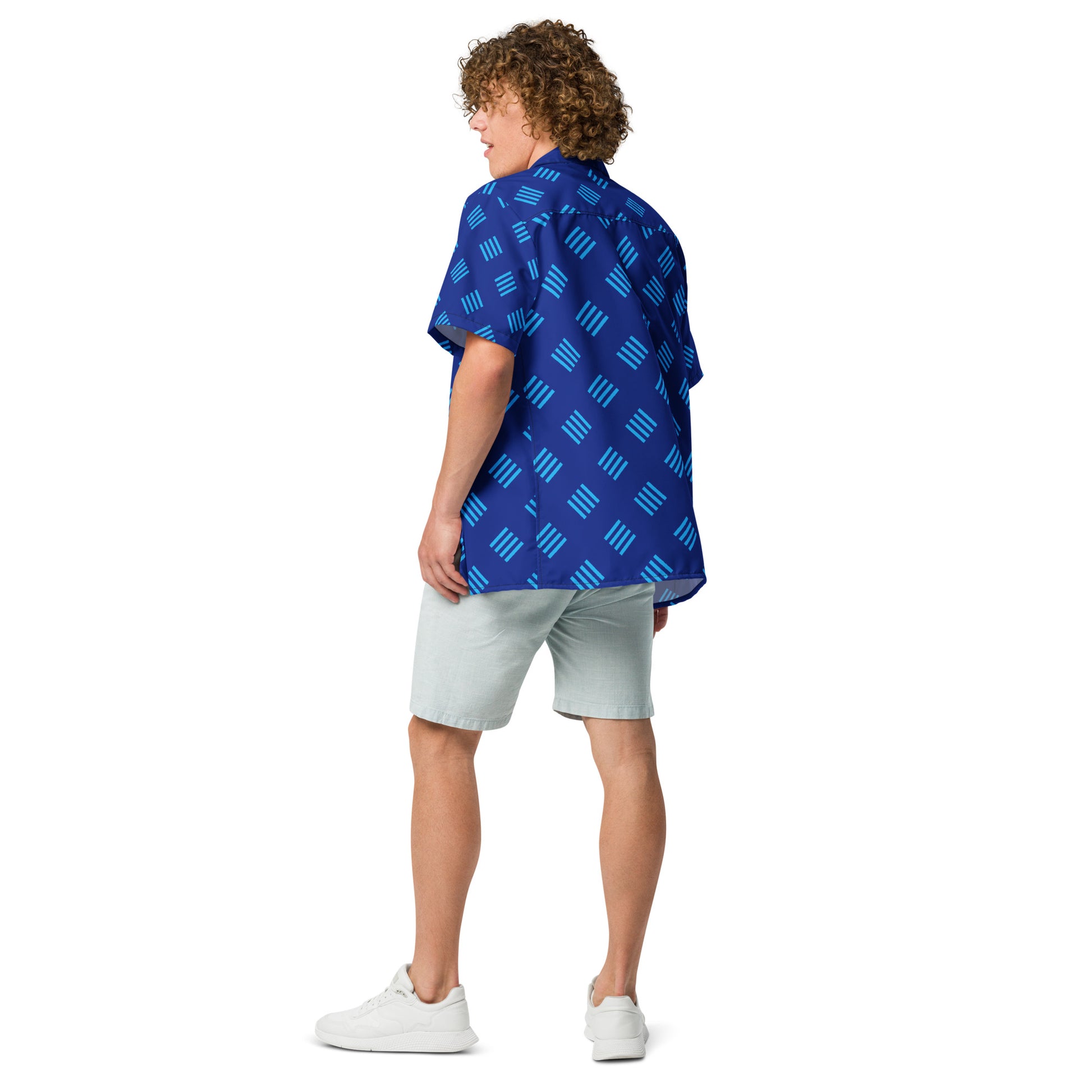 Nā Kaha Uliuli - button up shirt Button Up Polo Pa'akai & Kukui