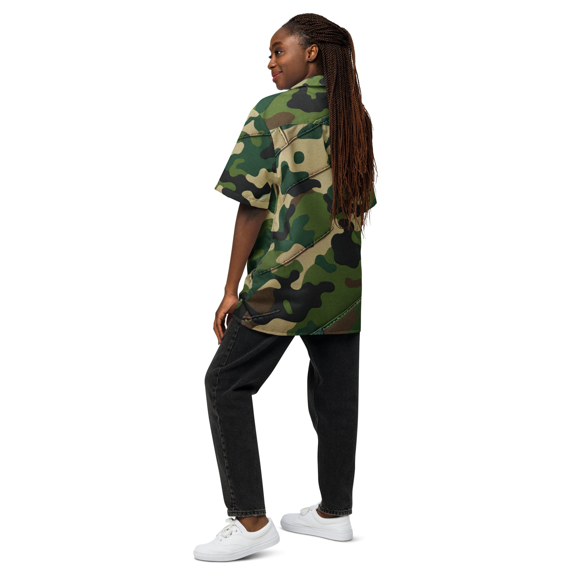 Koa Camo button up shirt Button Up Polo Pa'akai & Kukui