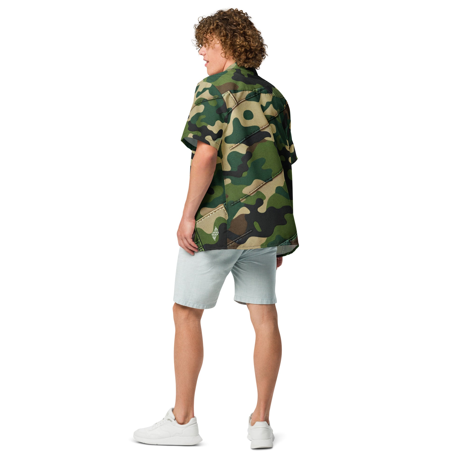 Koa Camo button up shirt Button Up Polo Pa'akai & Kukui