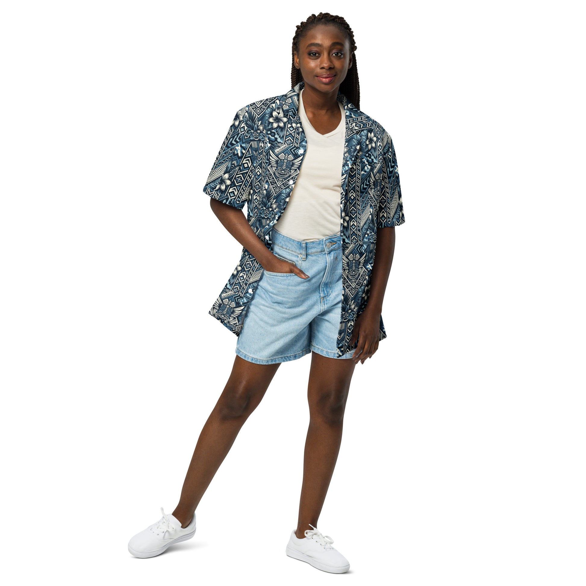 Koa Camo button up shirt Button Up Polo Pa'akai & Kukui