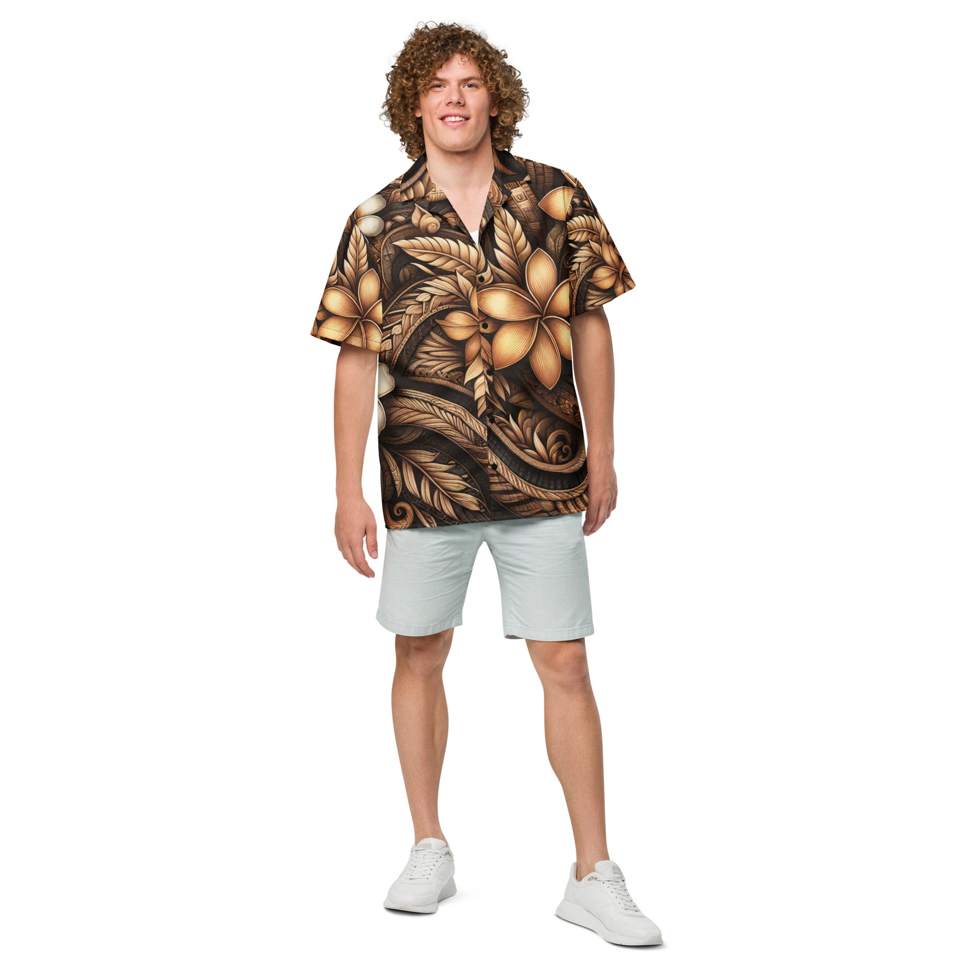 Kūpa'a button up shirt Button Up Polo Pa'akai & Kukui XS