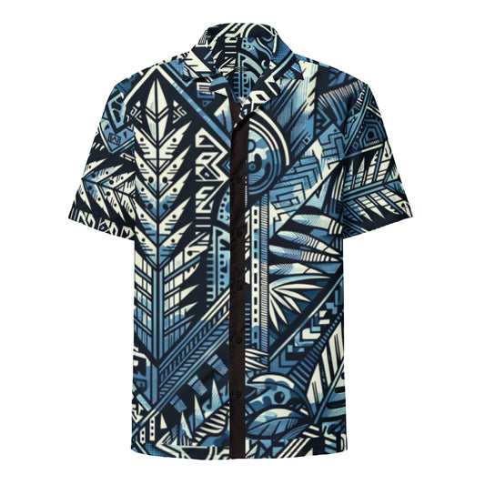 Nā kāne koa button up shirt Button Up Polo Pa'akai & Kukui S