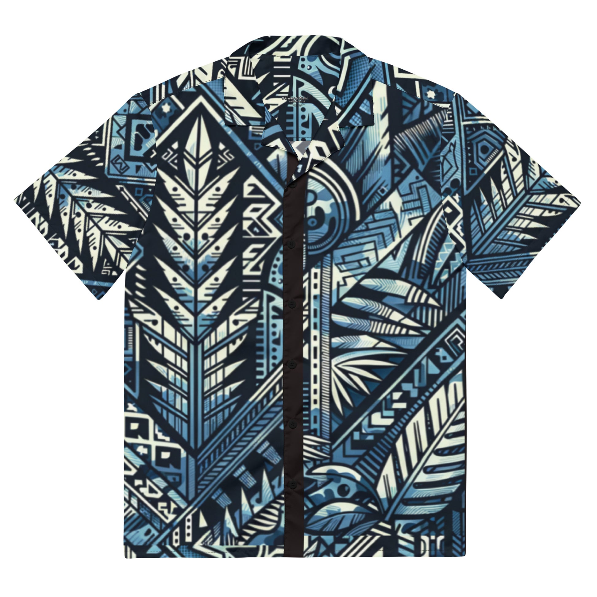 Nā kāne koa button up shirt Button Up Polo Pa'akai & Kukui