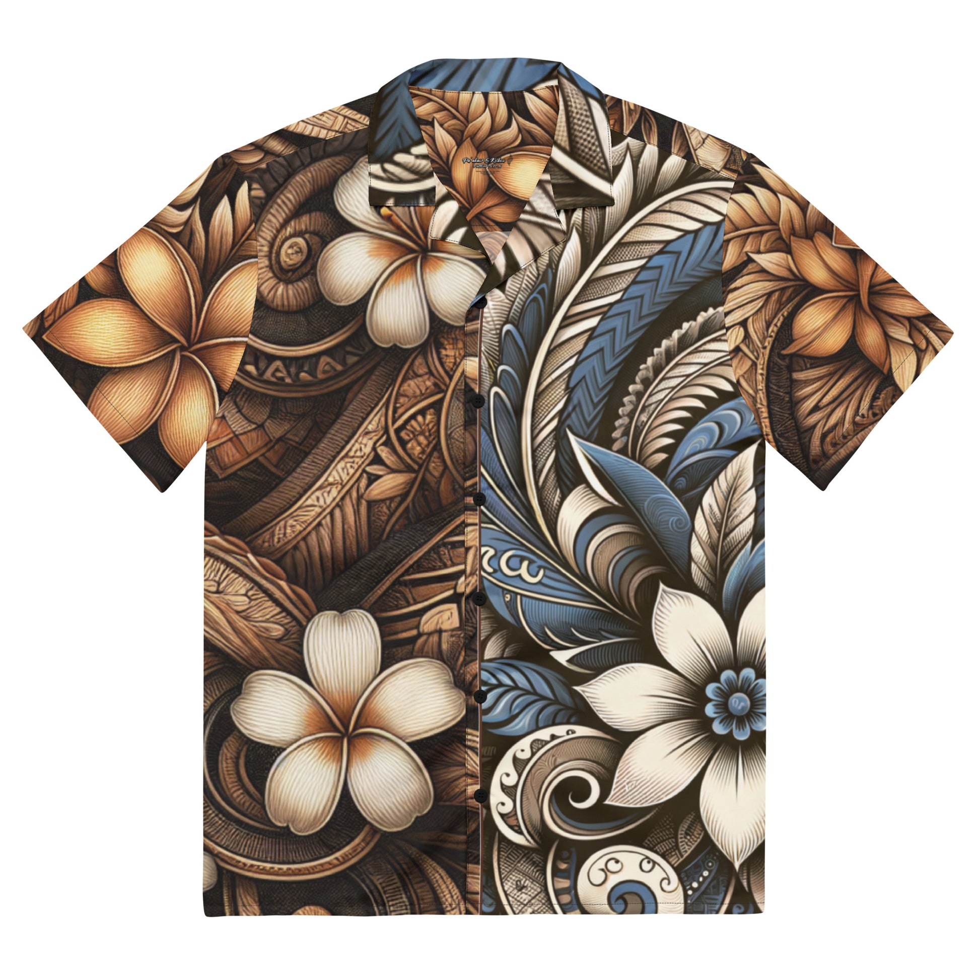 Ka pale o nā koa button up shirt Button Up Polo Pa'akai & Kukui