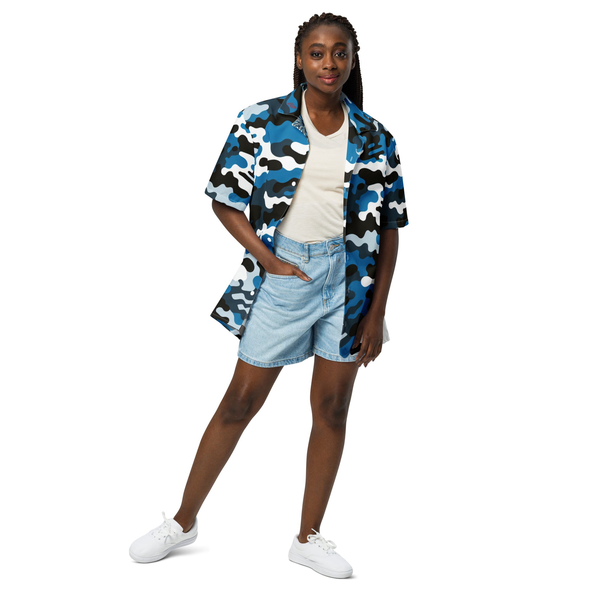 Camo Uliuli button up shirt Button Up Polo Pa'akai & Kukui