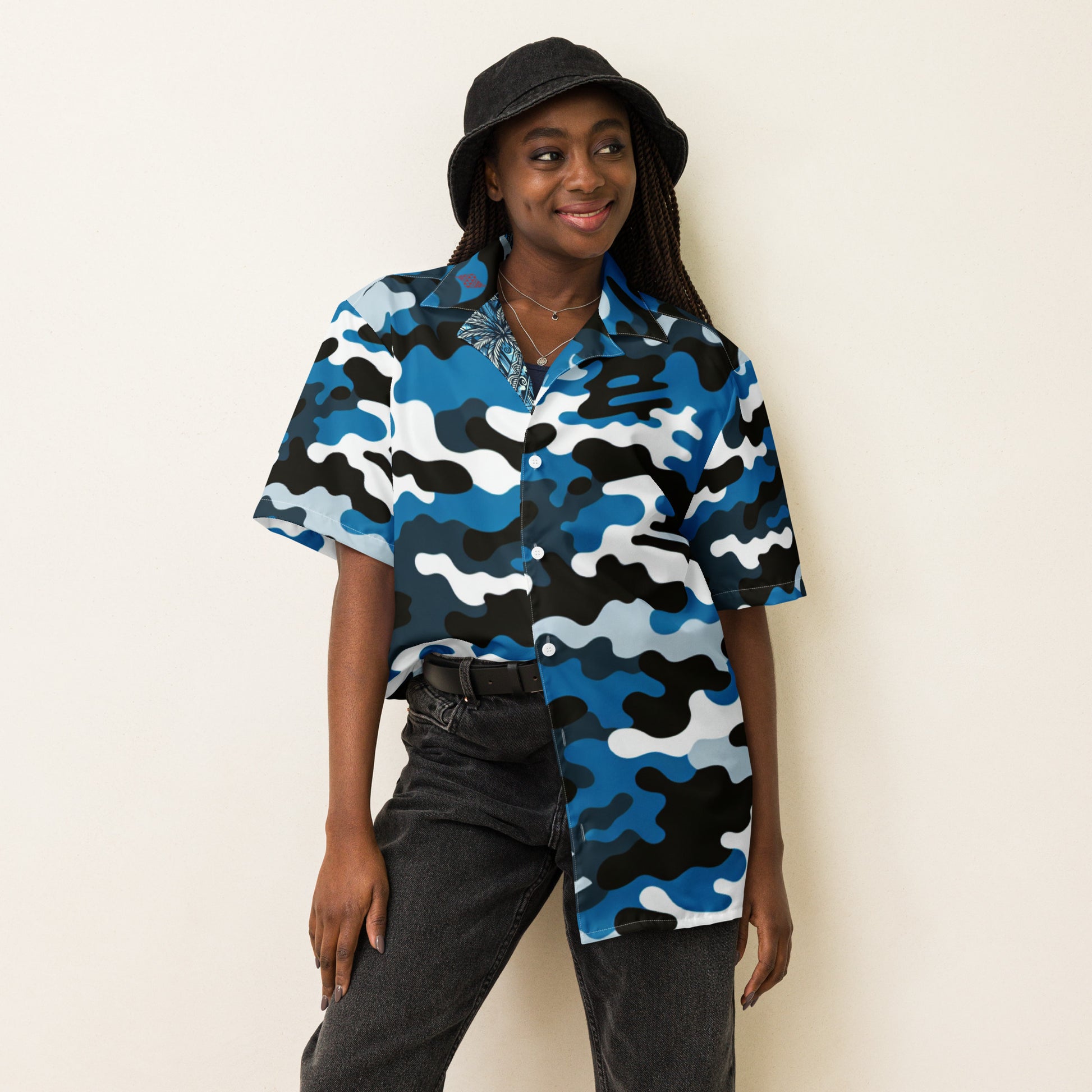 Camo Uliuli button up shirt Button Up Polo Pa'akai & Kukui
