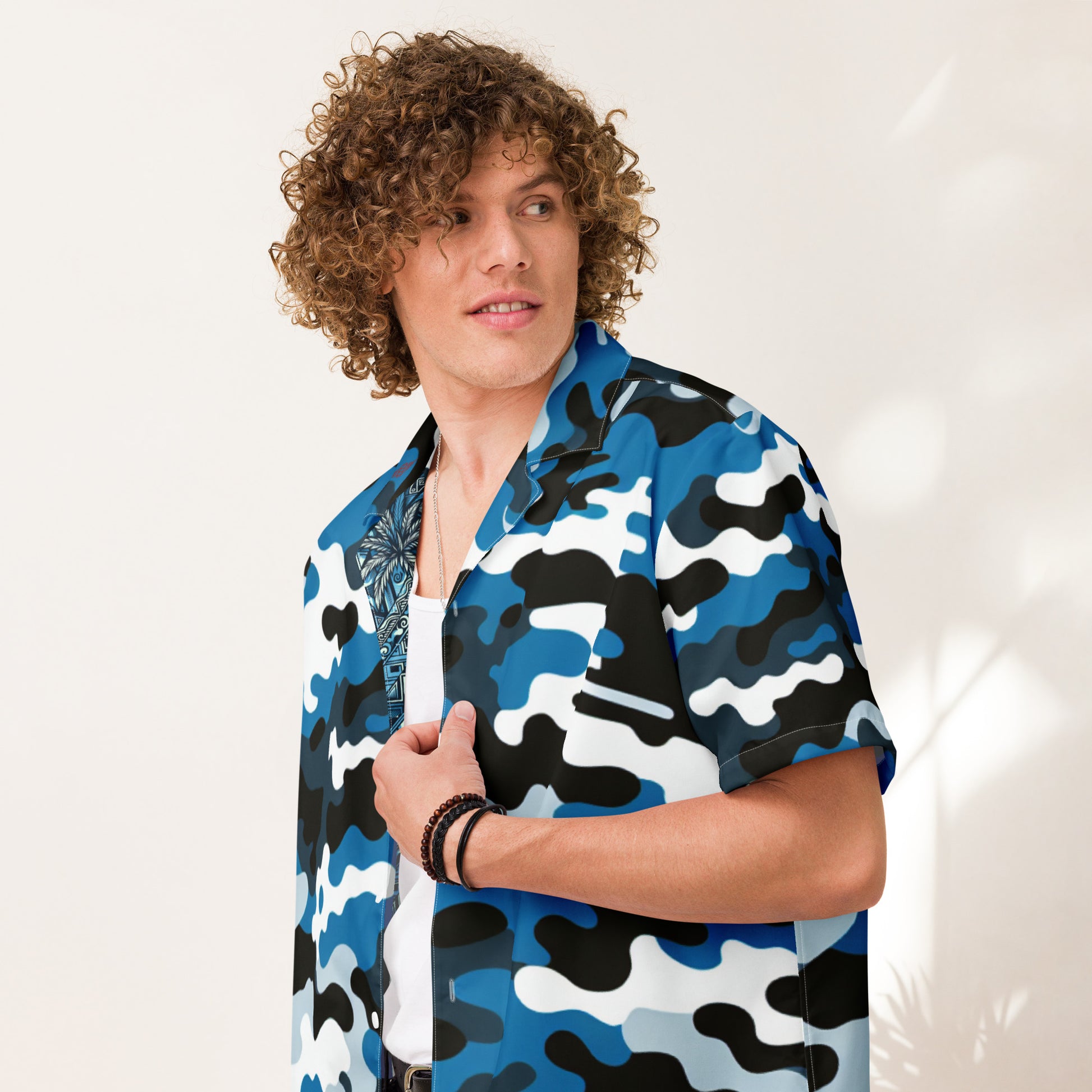 Camo Uliuli button up shirt Button Up Polo Pa'akai & Kukui