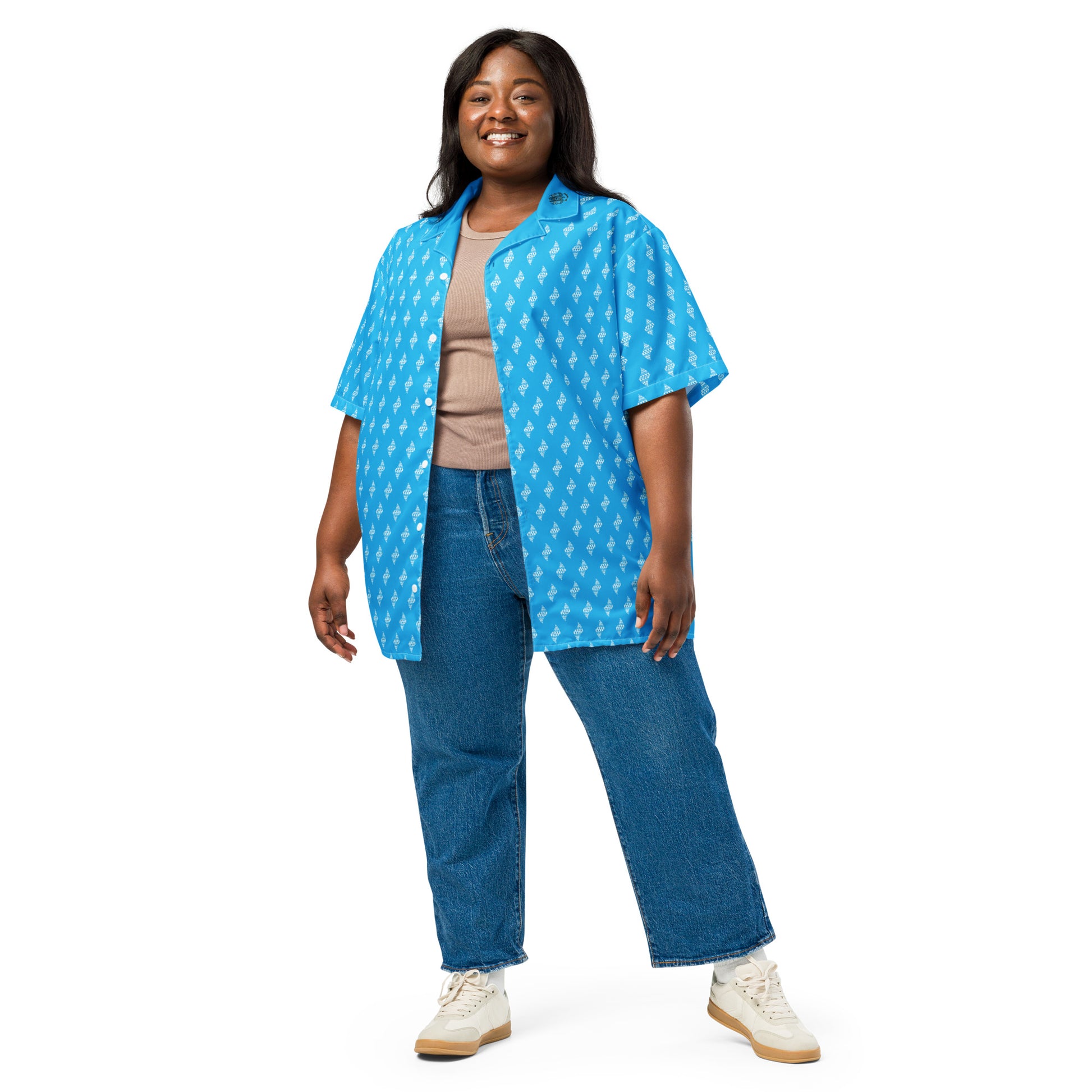 Kānāwai Uliuli button up shirt Button Up Polo Pa'akai & Kukui