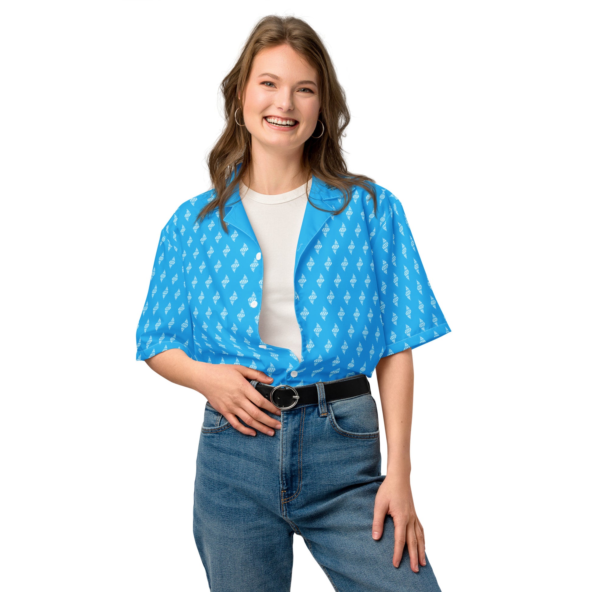 Kānāwai Uliuli button up shirt Button Up Polo Pa'akai & Kukui