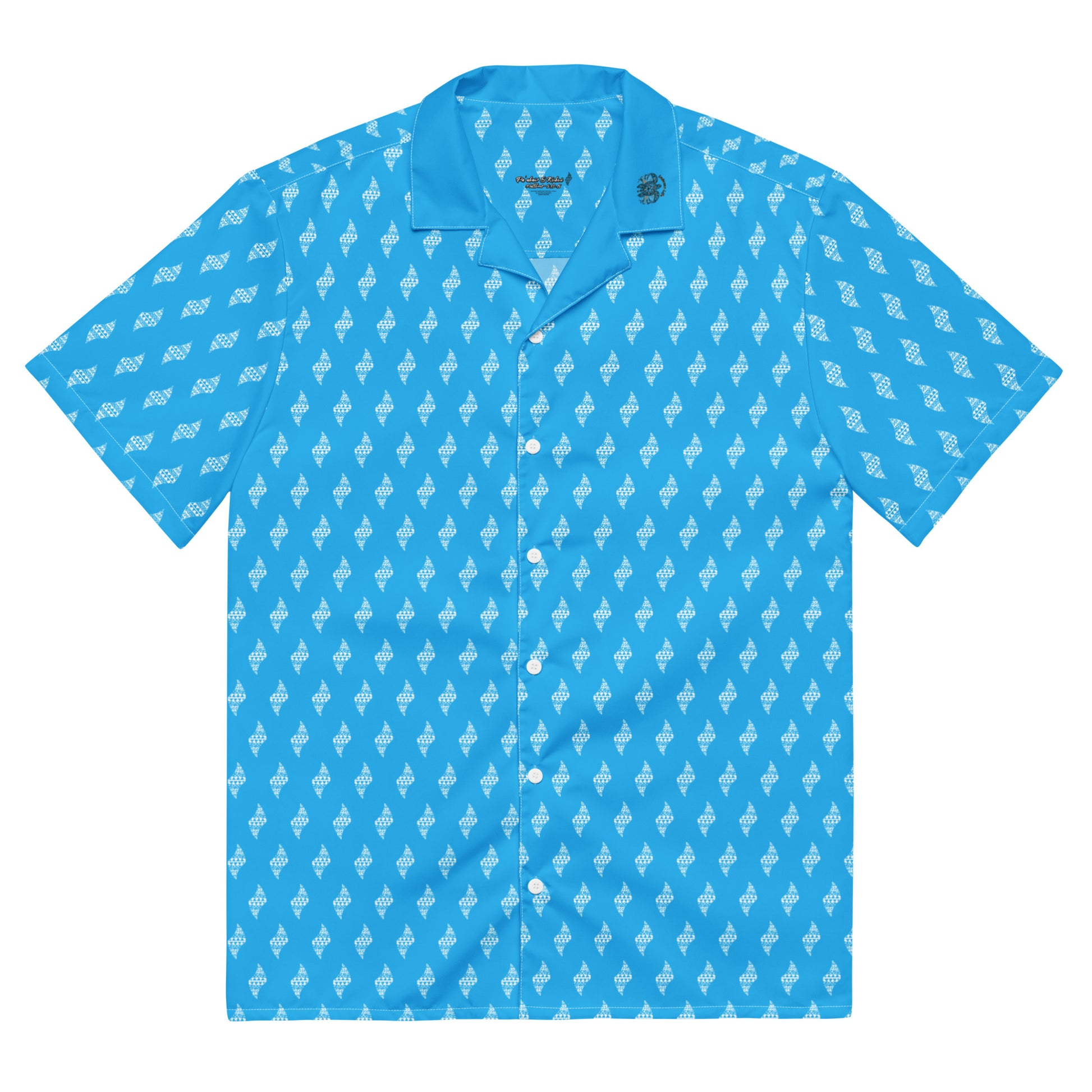 Kānāwai Uliuli button up shirt Button Up Polo Pa'akai & Kukui