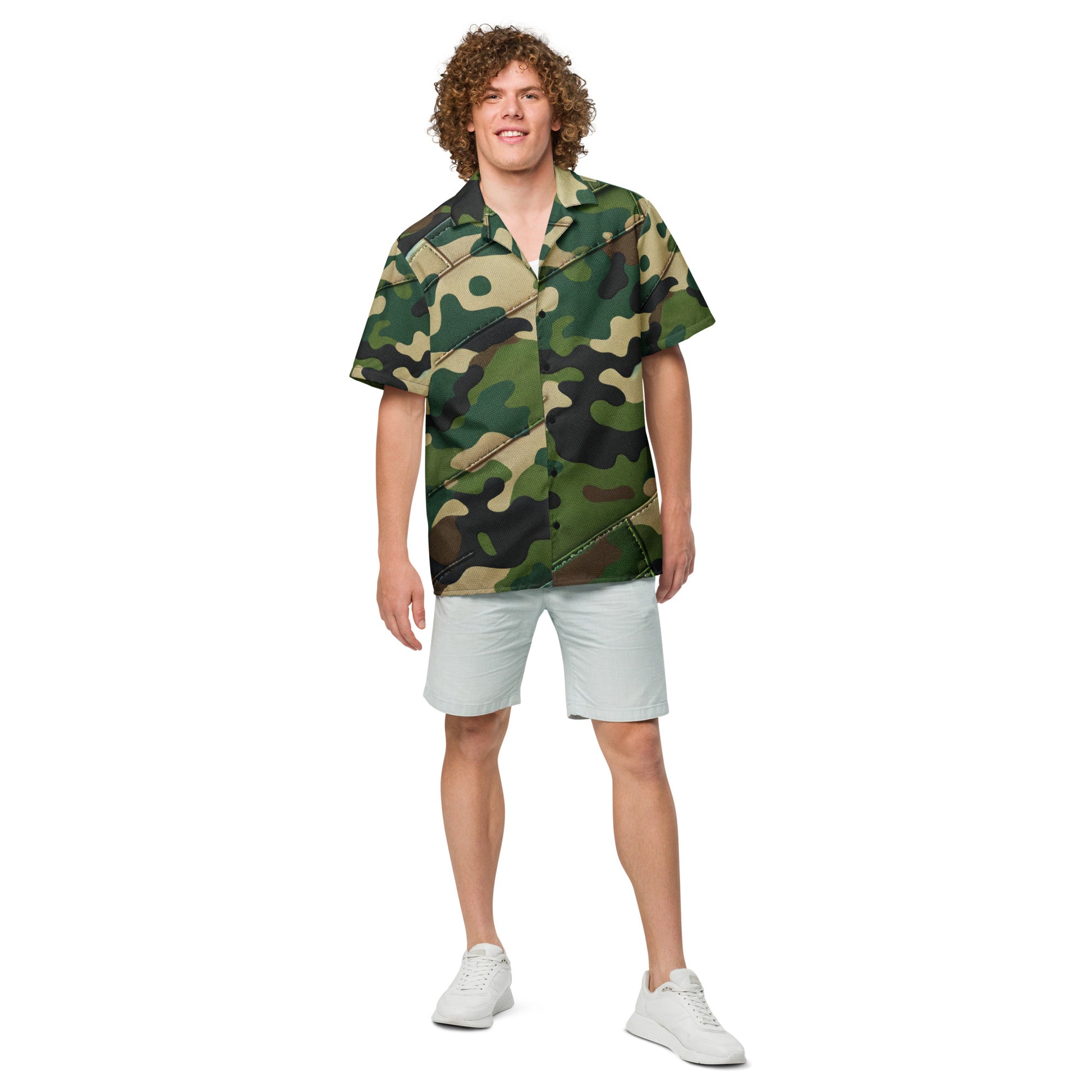 Koa Camo button up shirt Button Up Polo Pa'akai & Kukui S