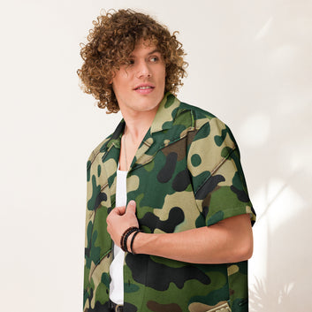 Koa Camo button up shirt Button Up Polo Pa'akai & Kukui