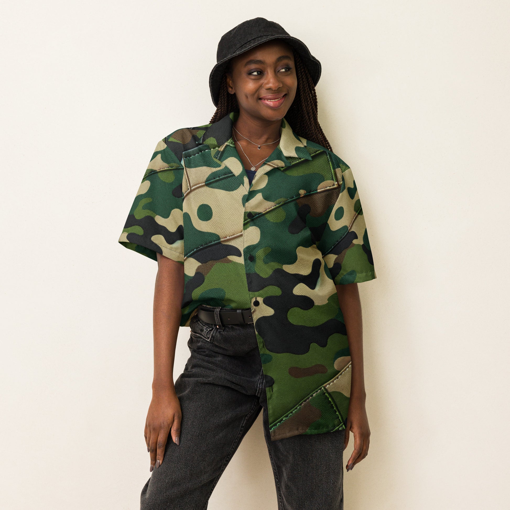 Koa Camo button up shirt Button Up Polo Pa'akai & Kukui