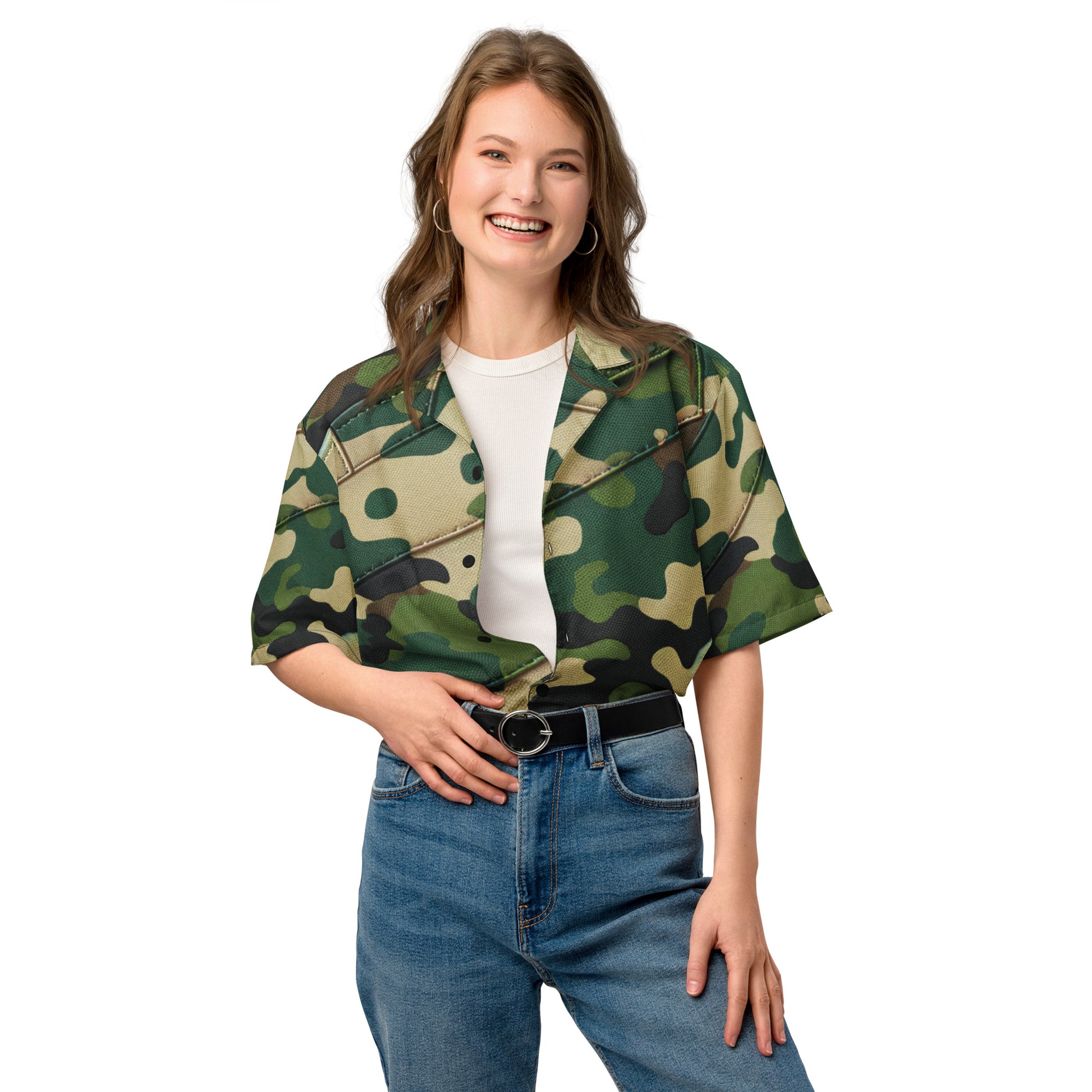 Koa Camo button up shirt Button Up Polo Pa'akai & Kukui