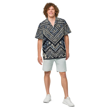 Koa Camo Tribal Button Up Shirt Button Up Polo Pa'akai & Kukui XS