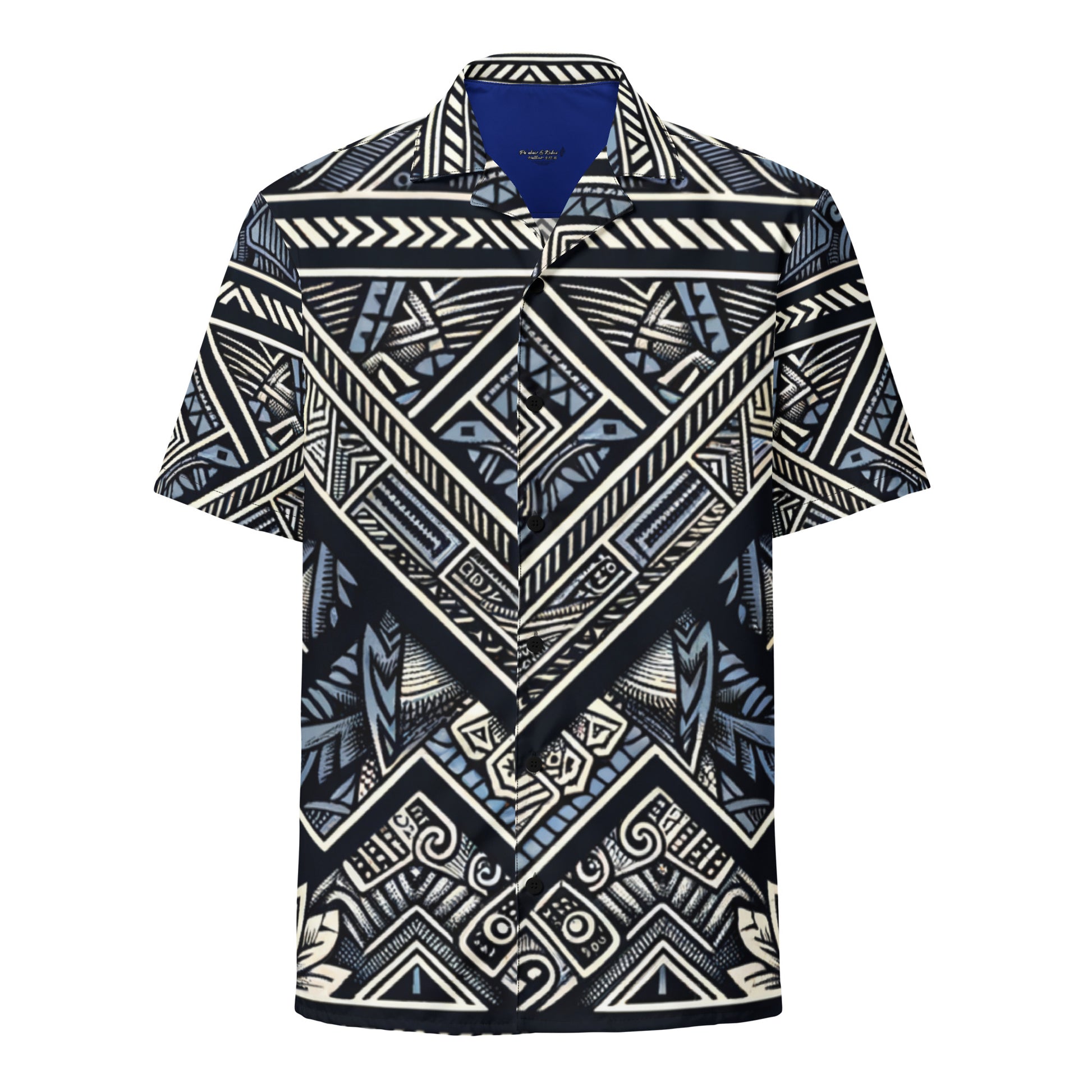 Koa Camo Tribal Button Up Shirt Button Up Polo Pa'akai & Kukui