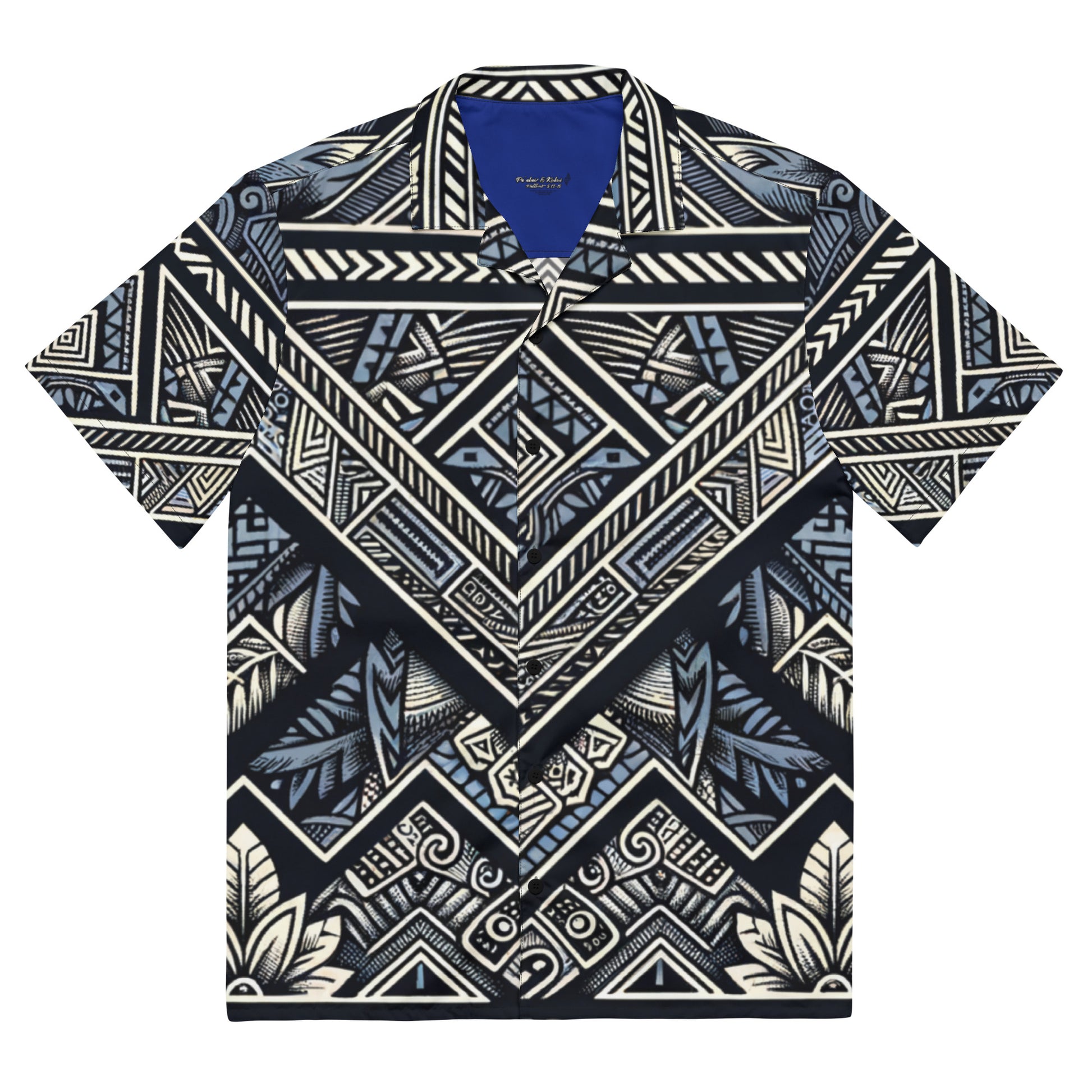 Koa Camo Tribal Button Up Shirt Button Up Polo Pa'akai & Kukui