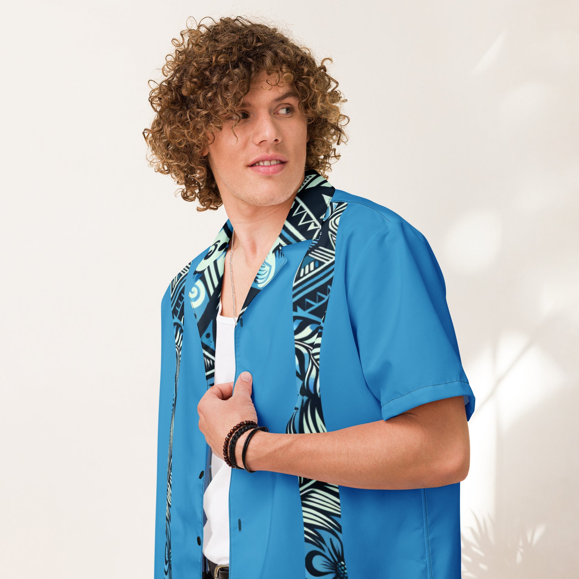Pale Koa Button Up Shirt Button Up Polo Pa'akai & Kukui