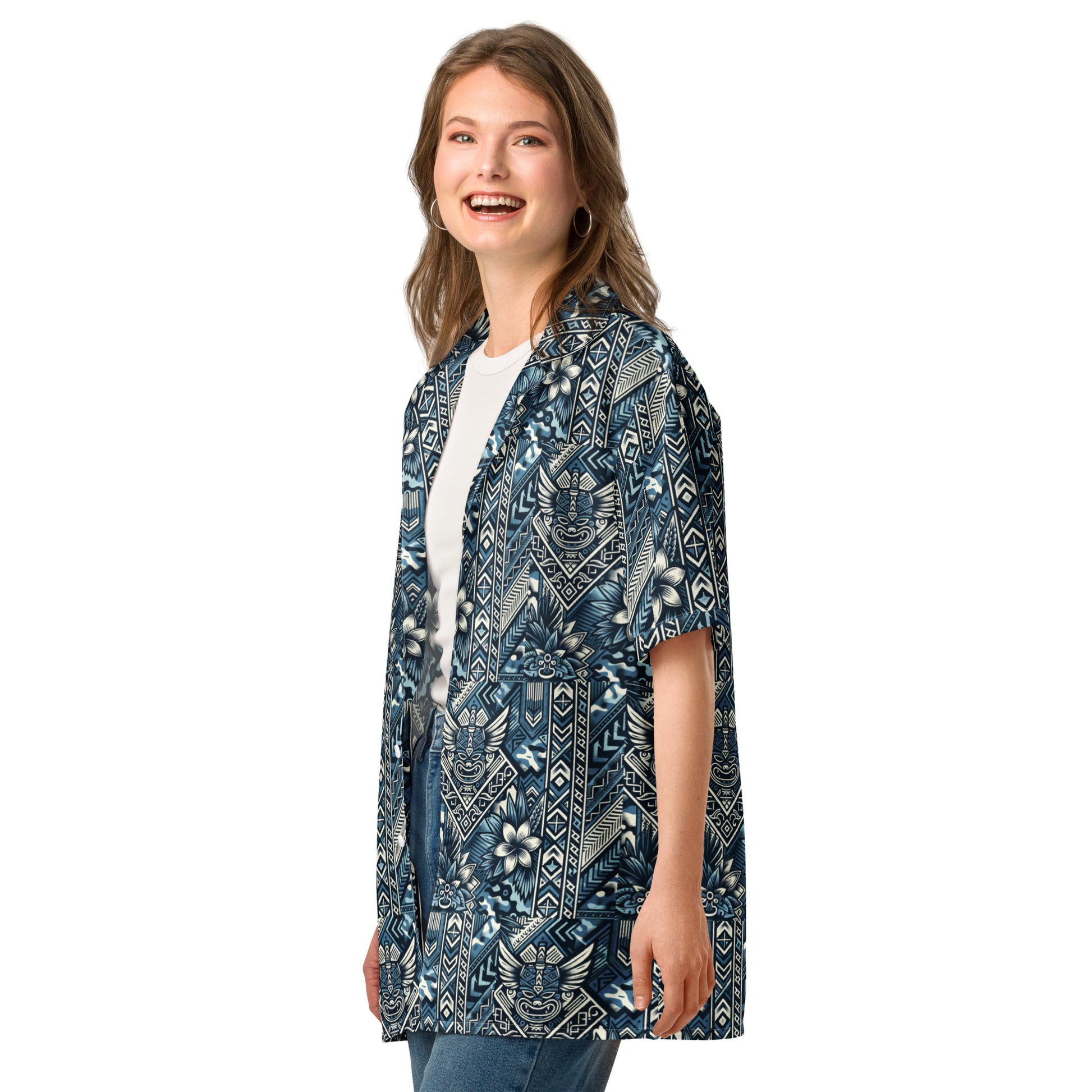 Koa Camo button up shirt Button Up Polo Pa'akai & Kukui
