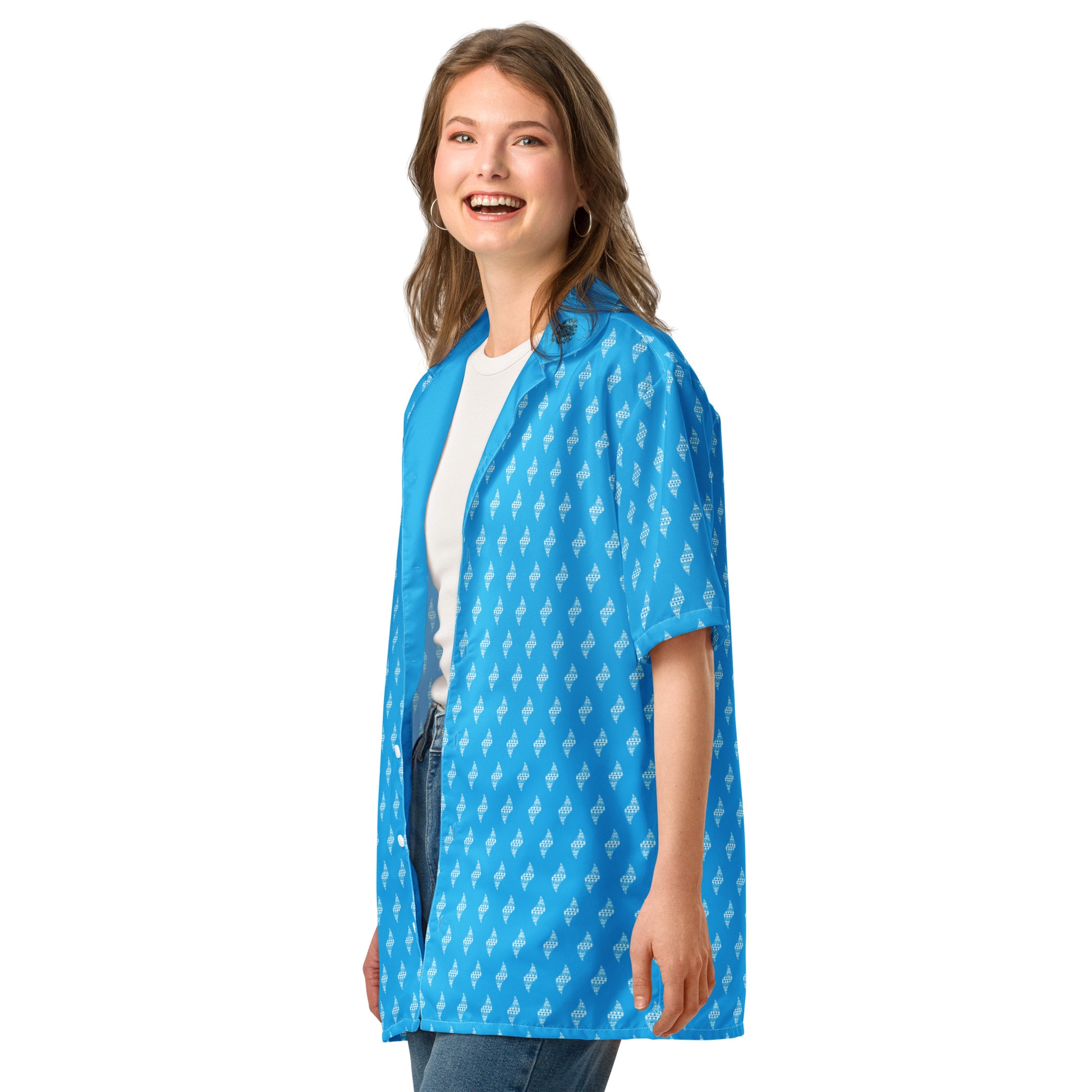 Kānāwai Uliuli button up shirt Button Up Polo Pa'akai & Kukui