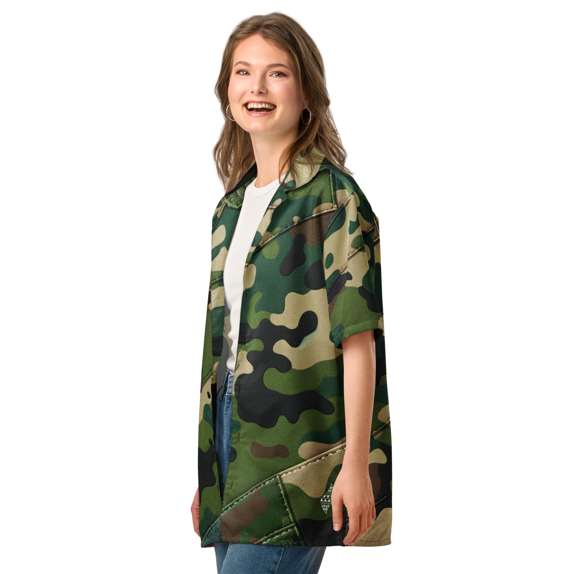 Koa Camo button up shirt Button Up Polo Pa'akai & Kukui