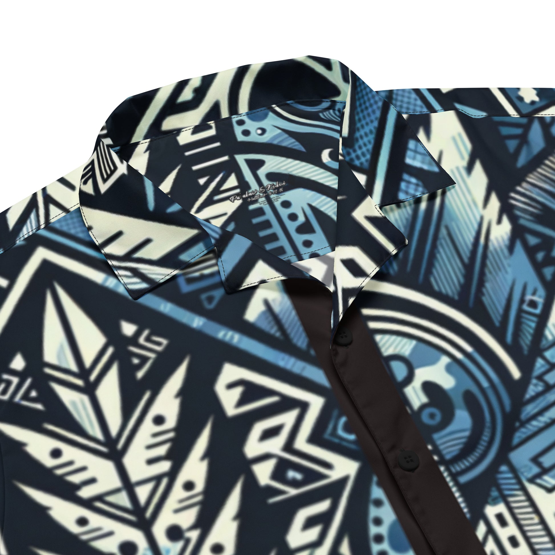 Nā kāne koa button up shirt Button Up Polo Pa'akai & Kukui