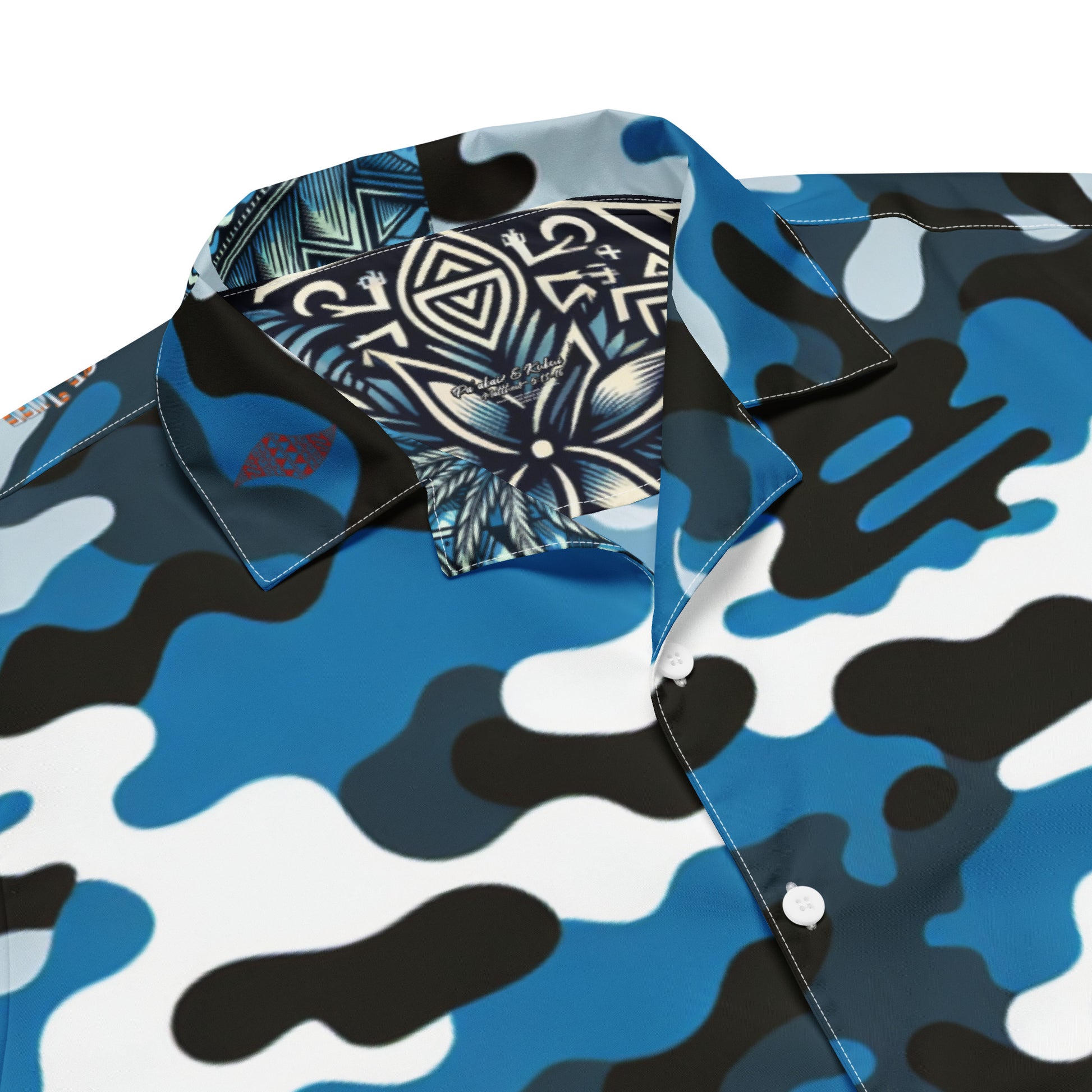 Camo Uliuli button up shirt Button Up Polo Pa'akai & Kukui